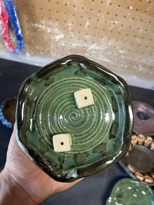 Green Dice Ashtray