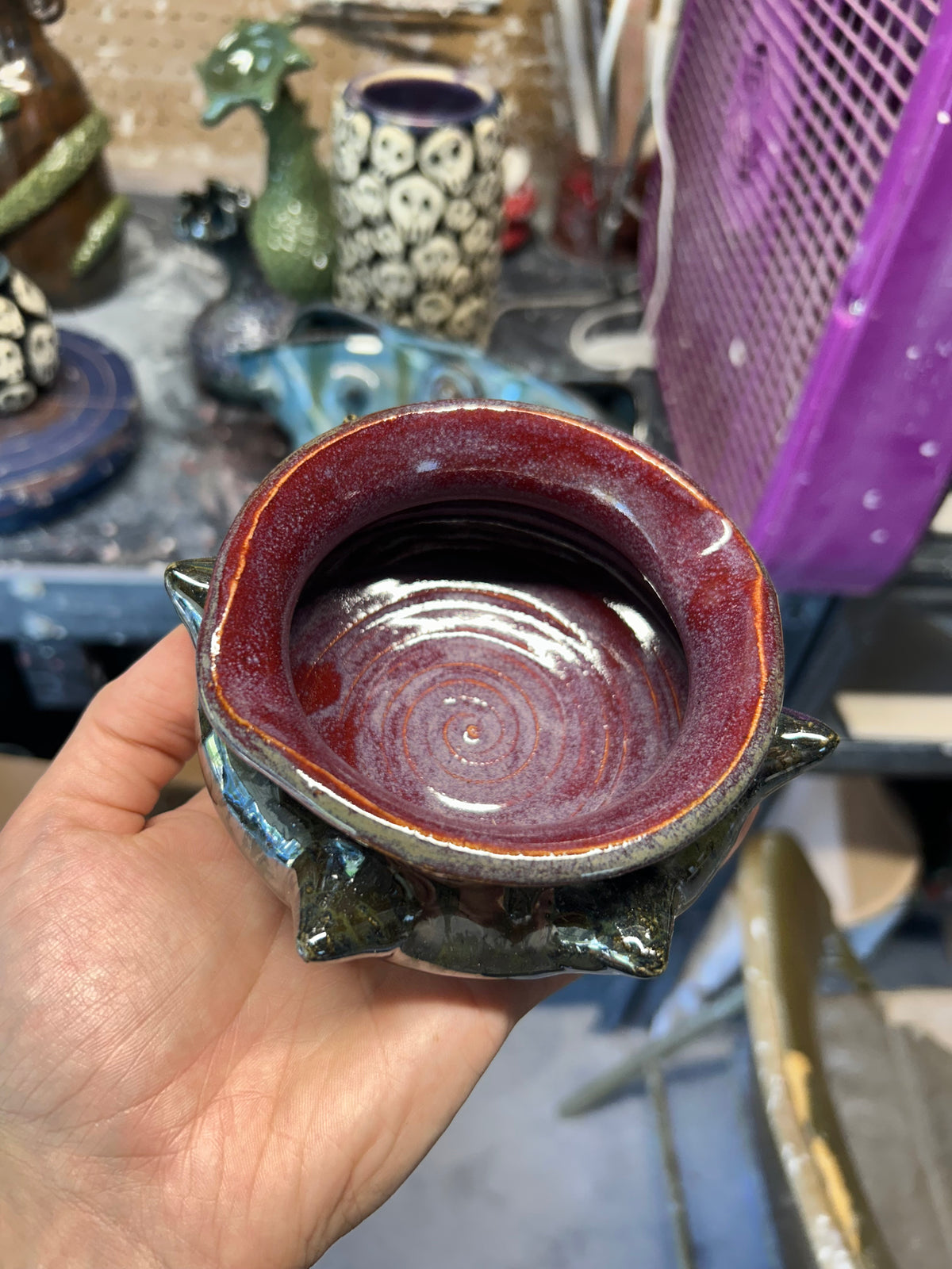 Spiky Magenta Ashtray