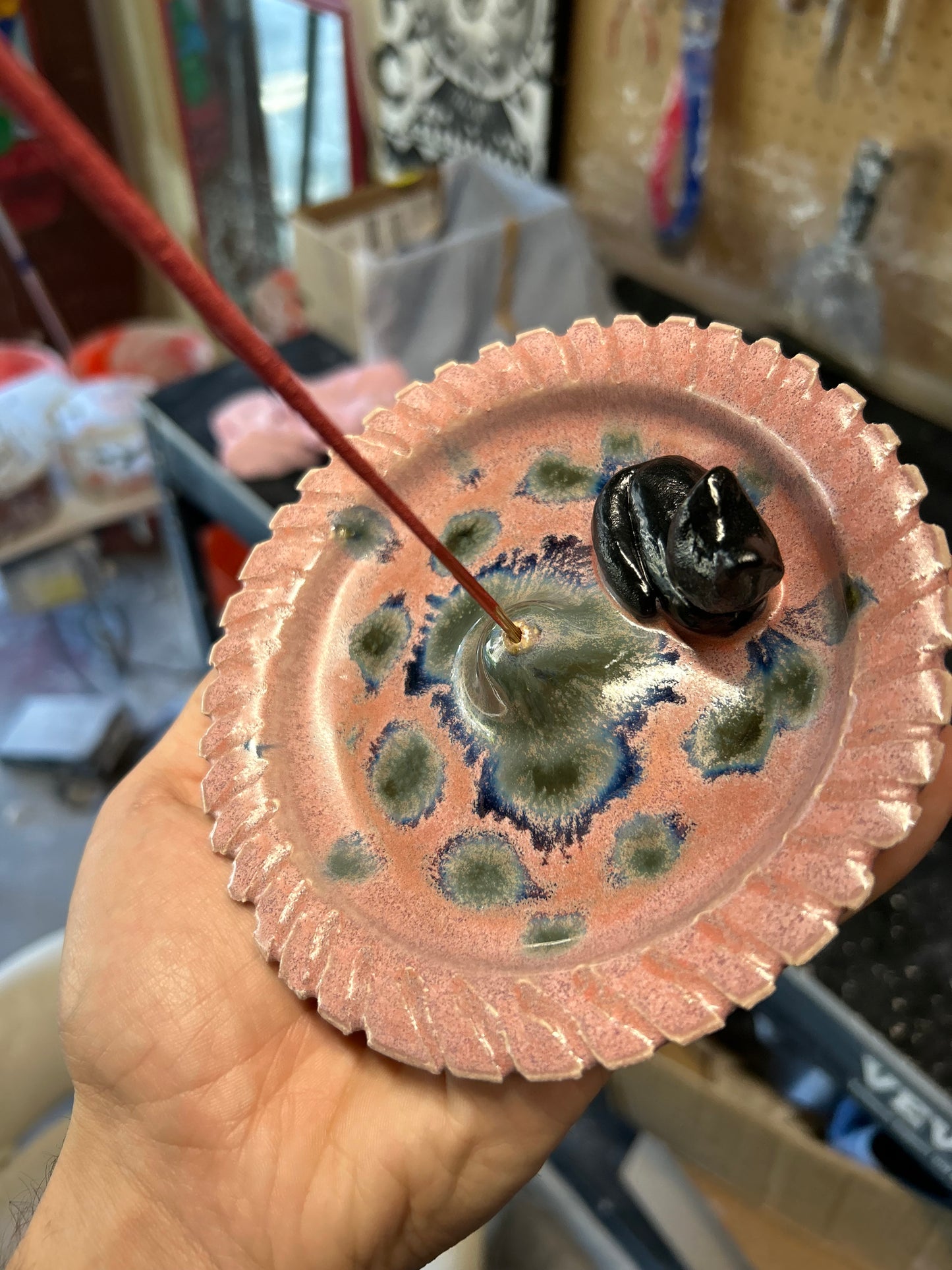 Pink Cat Incense Holder