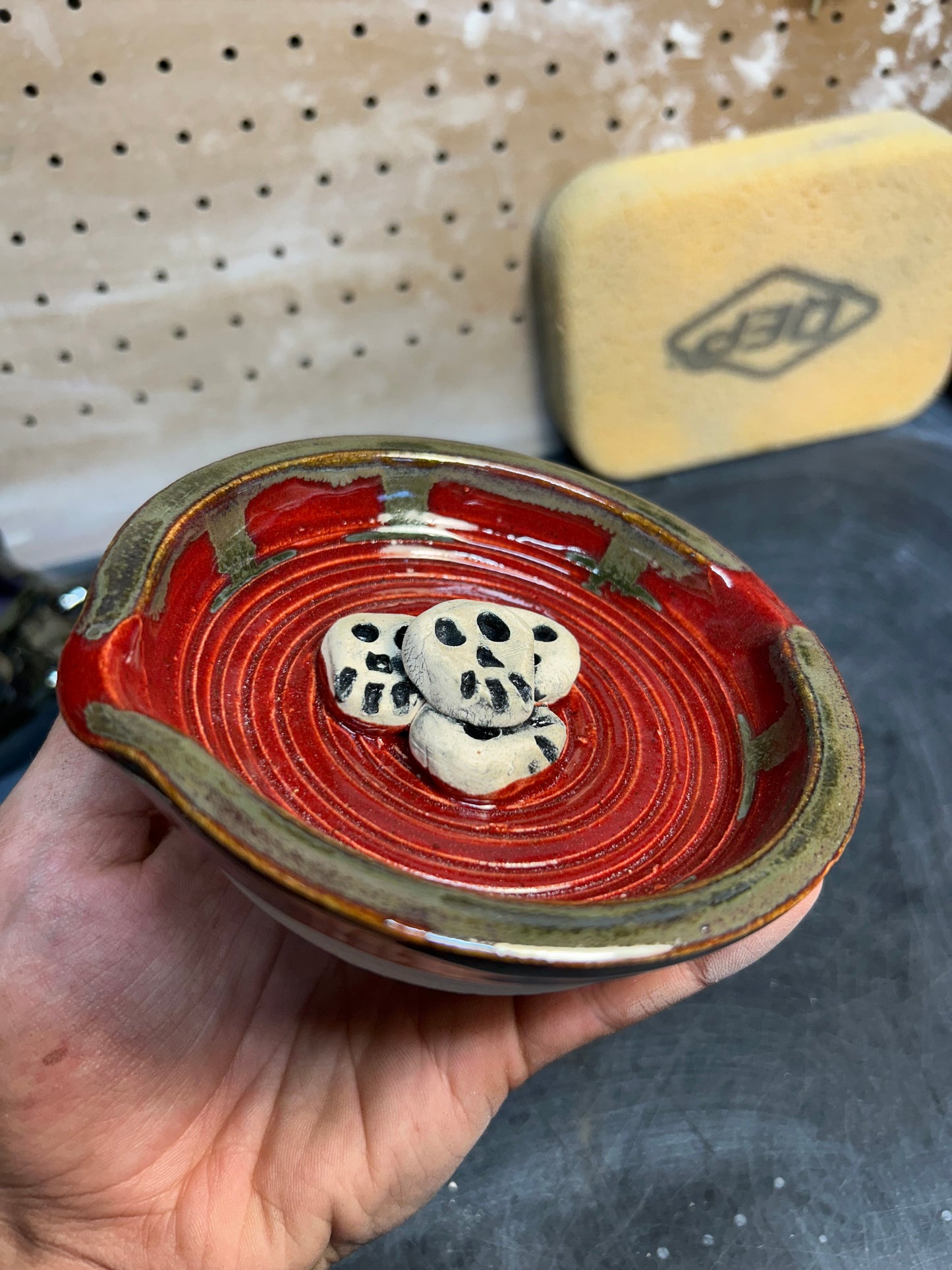 Red Skullstack Ashtray