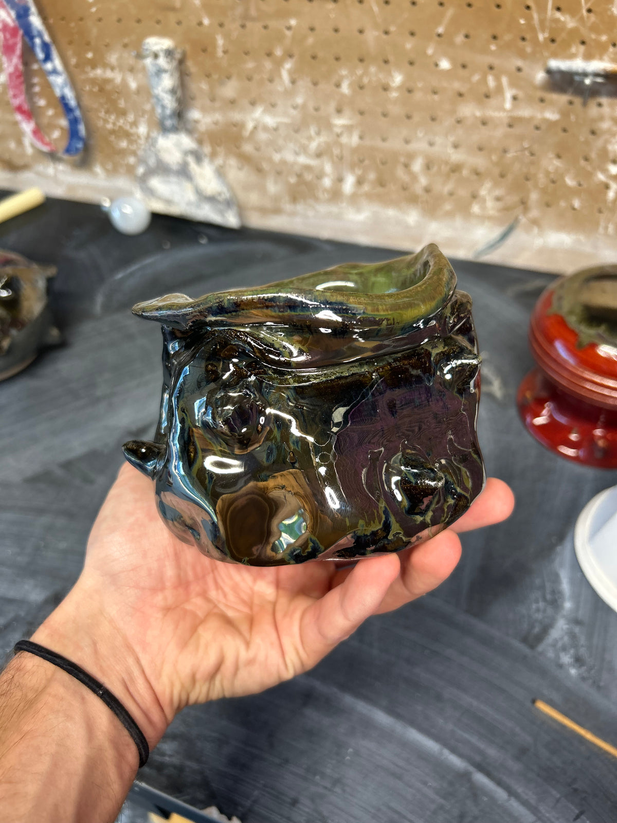 Warped Chrome Pot