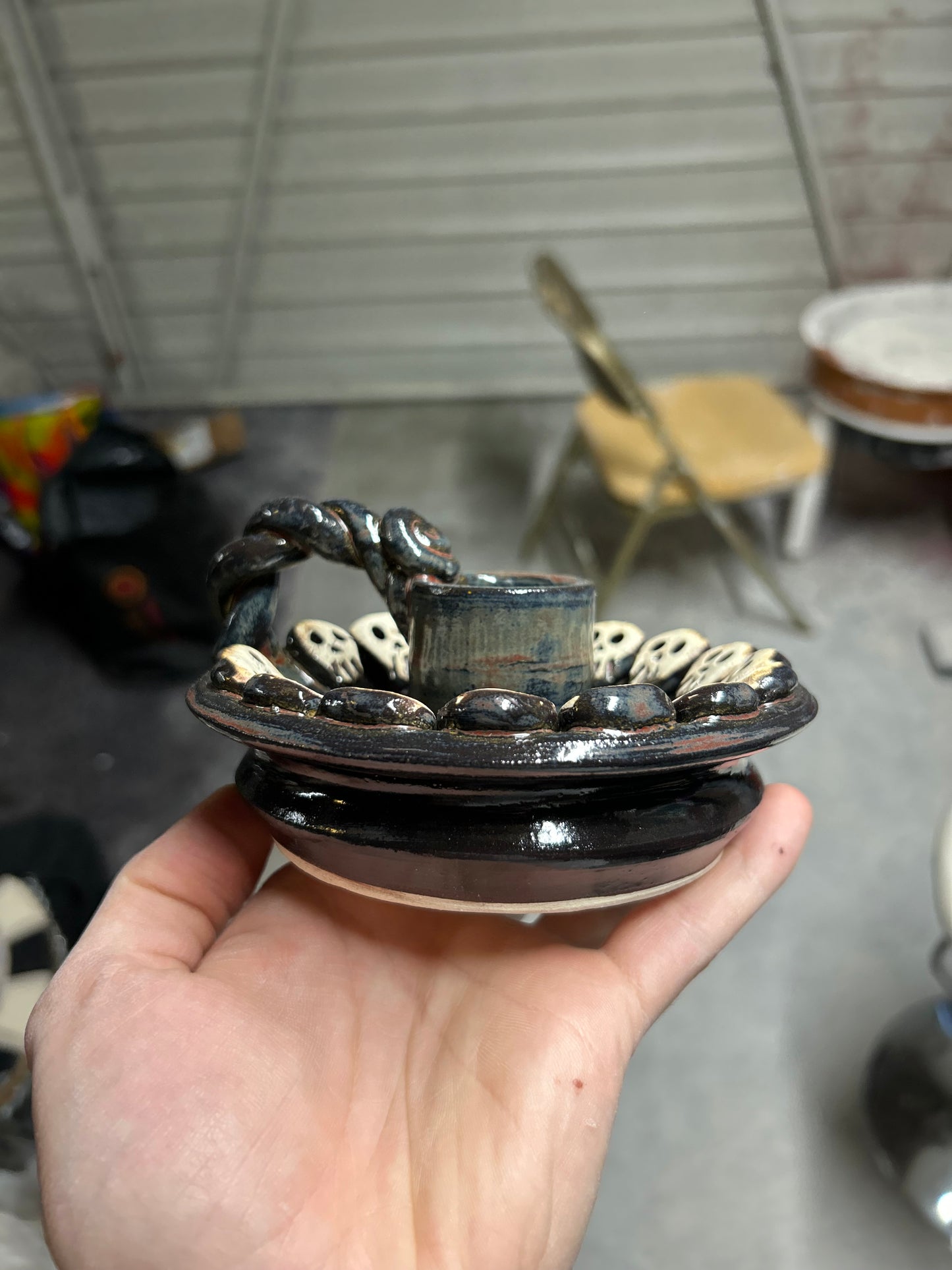 Skull Gala Candleholder
