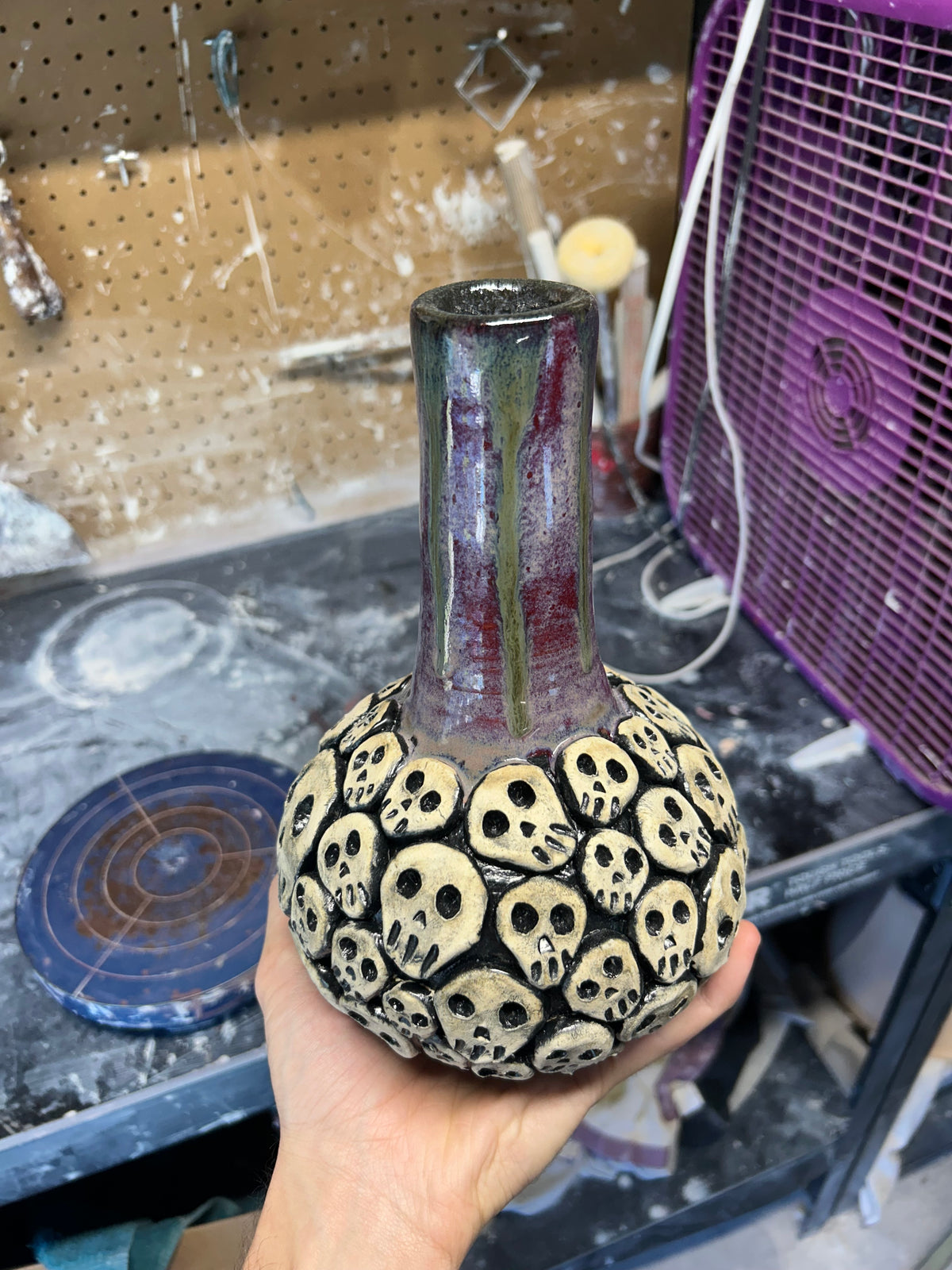Skull Orb Vase