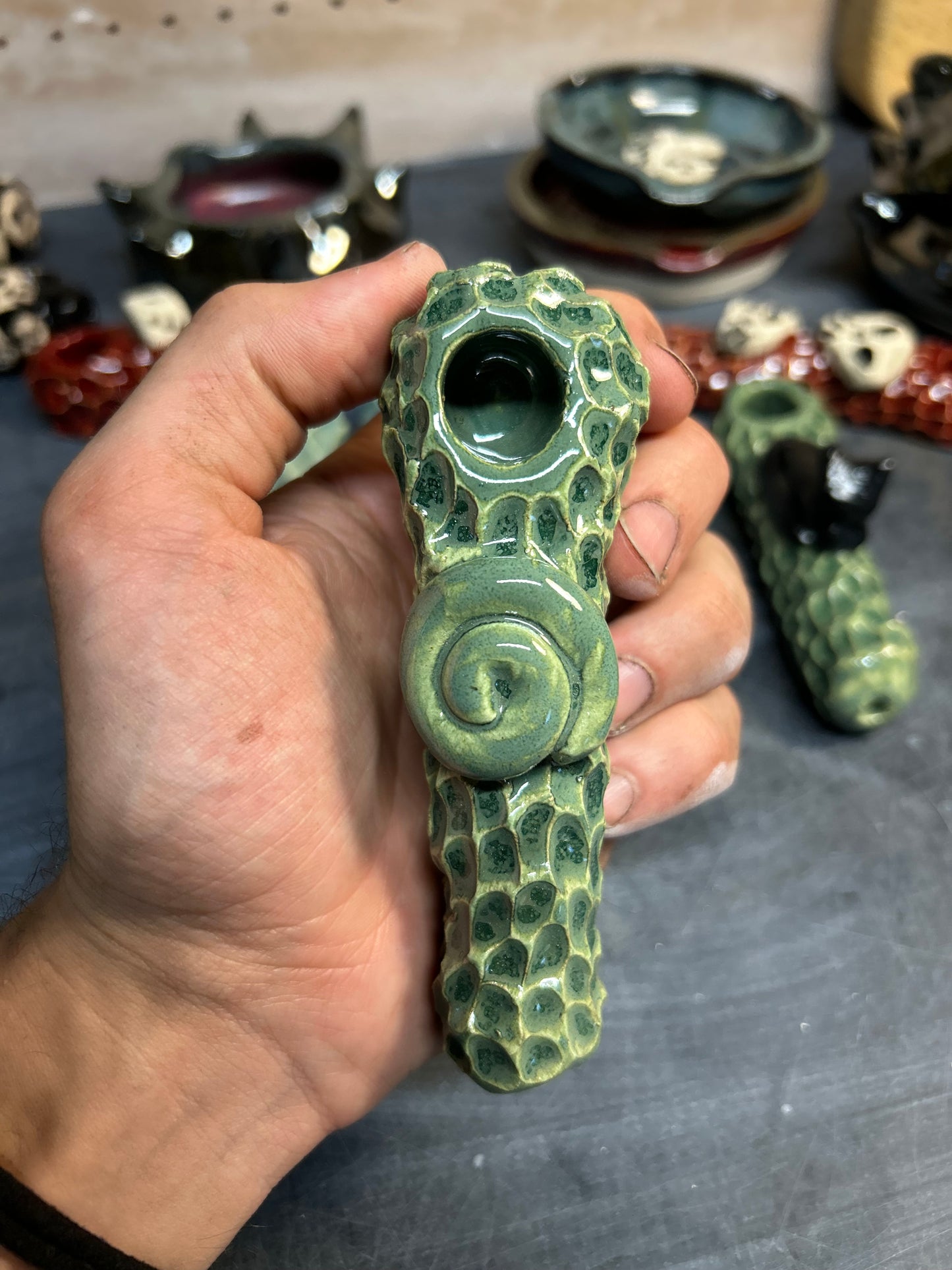 Green Spiral Pipe