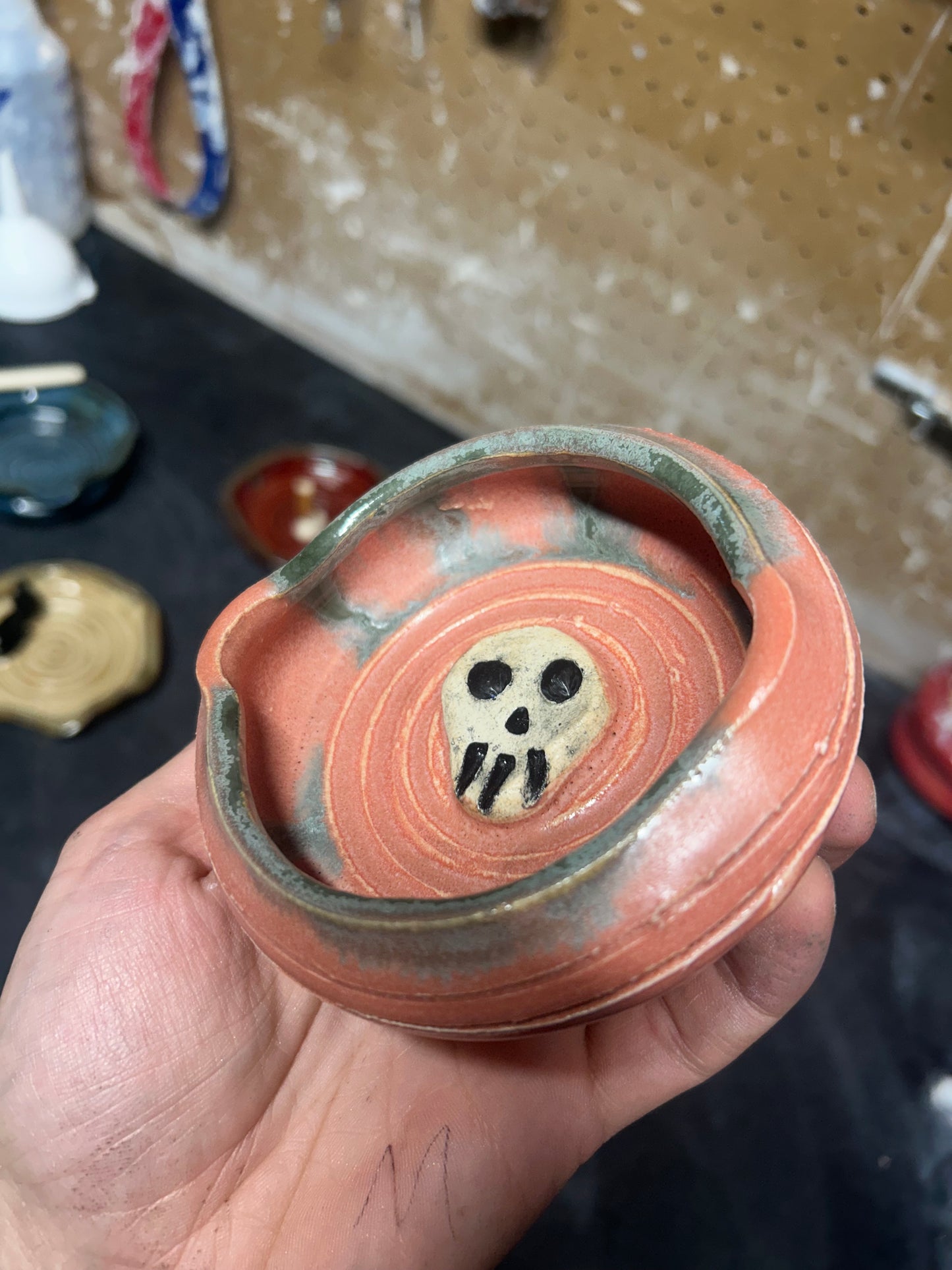 Rose Skull Ashtray