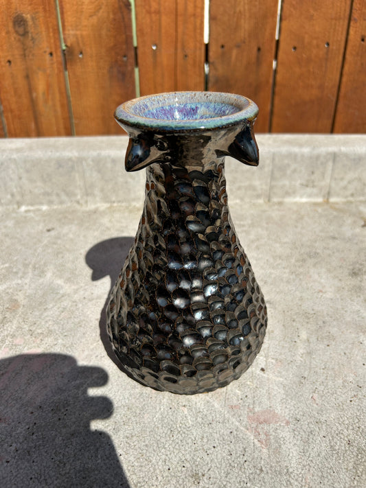 Scaled Chrome Vase