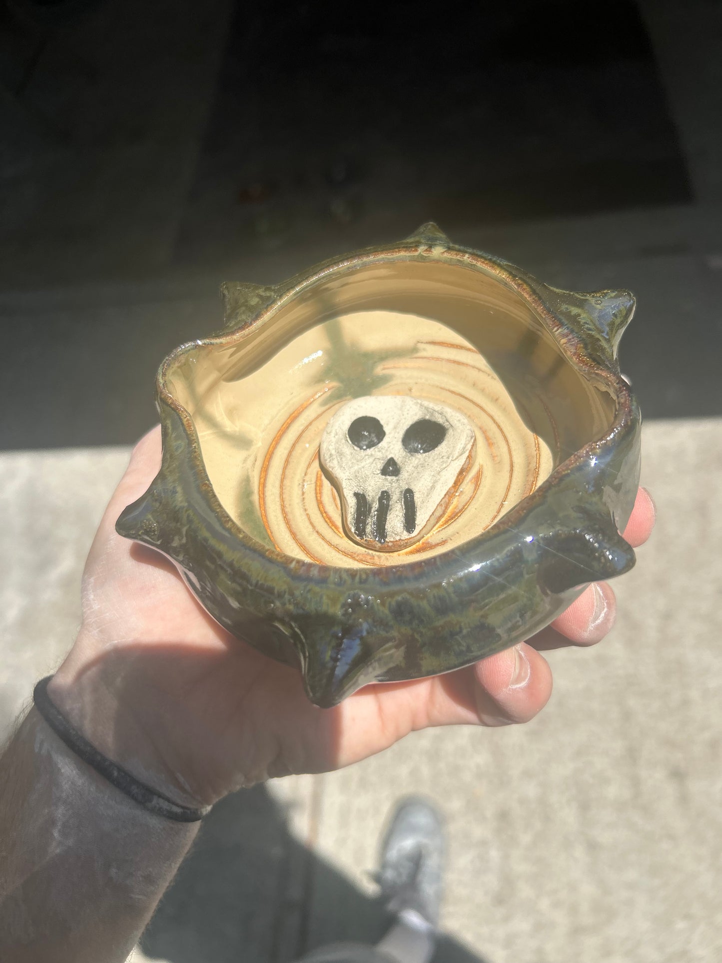 Spiky Skull Ashtray