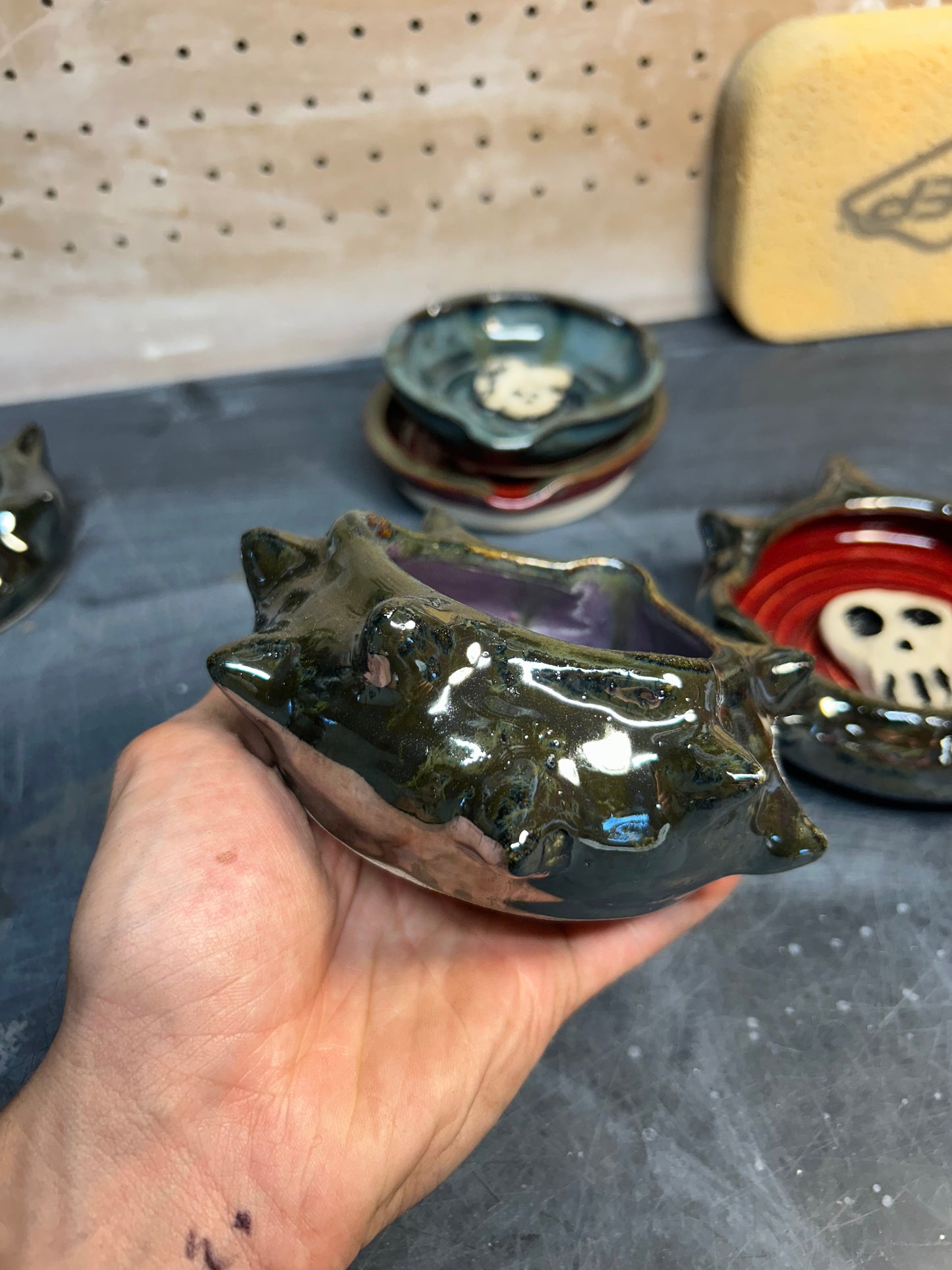 Spiky Purple Ashtray