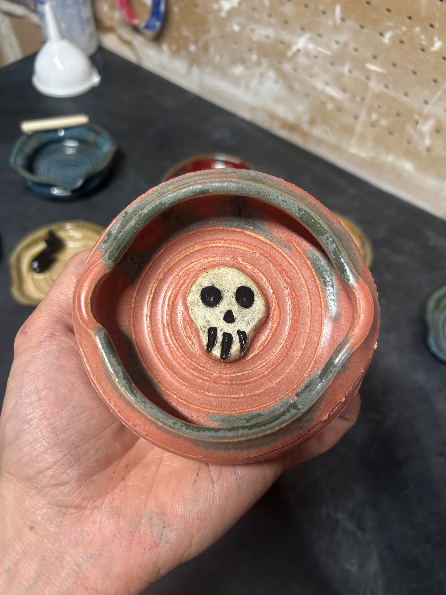 Rose Skull Ashtray