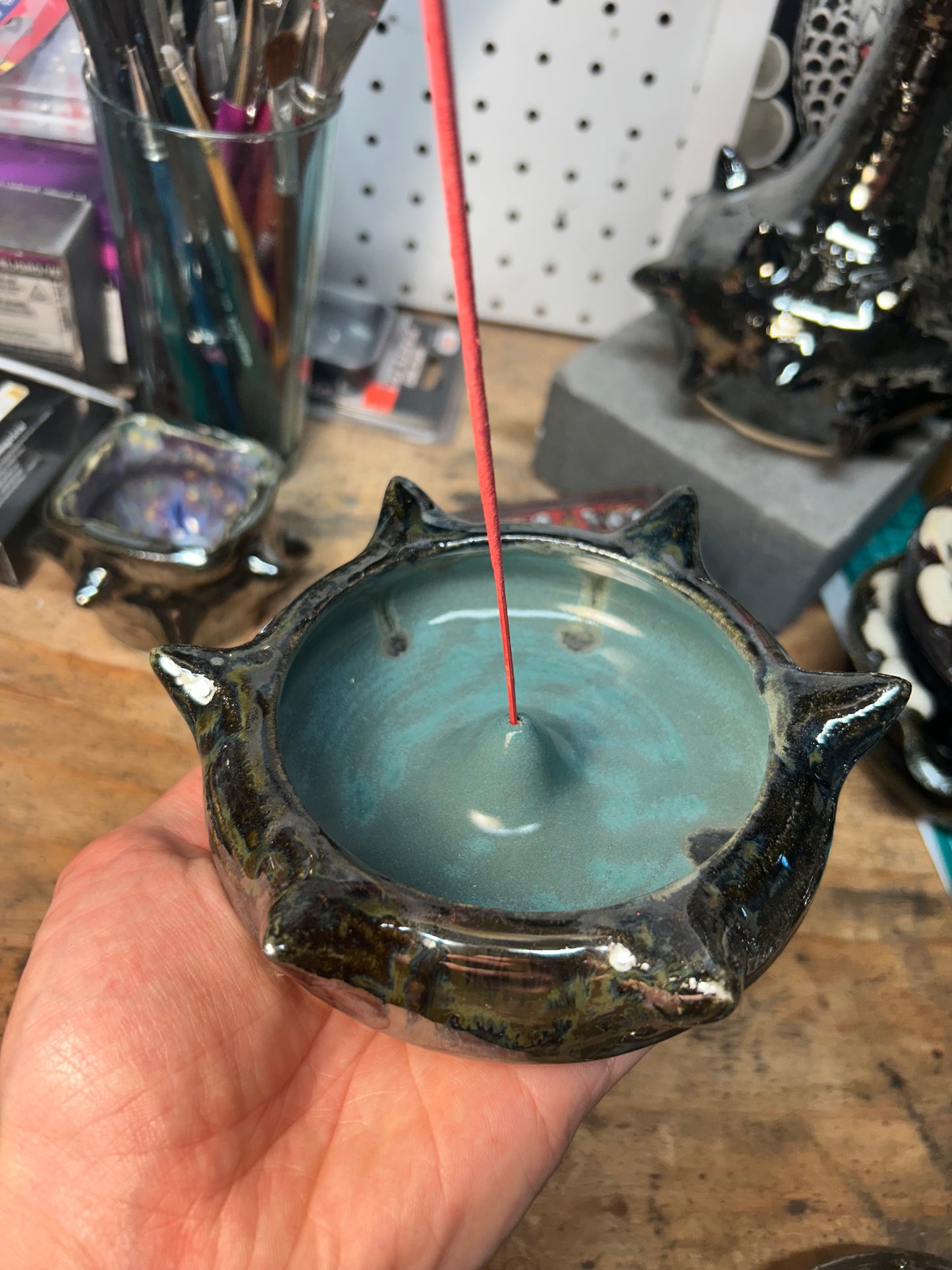 Tourmaline Spiky Incense Holder