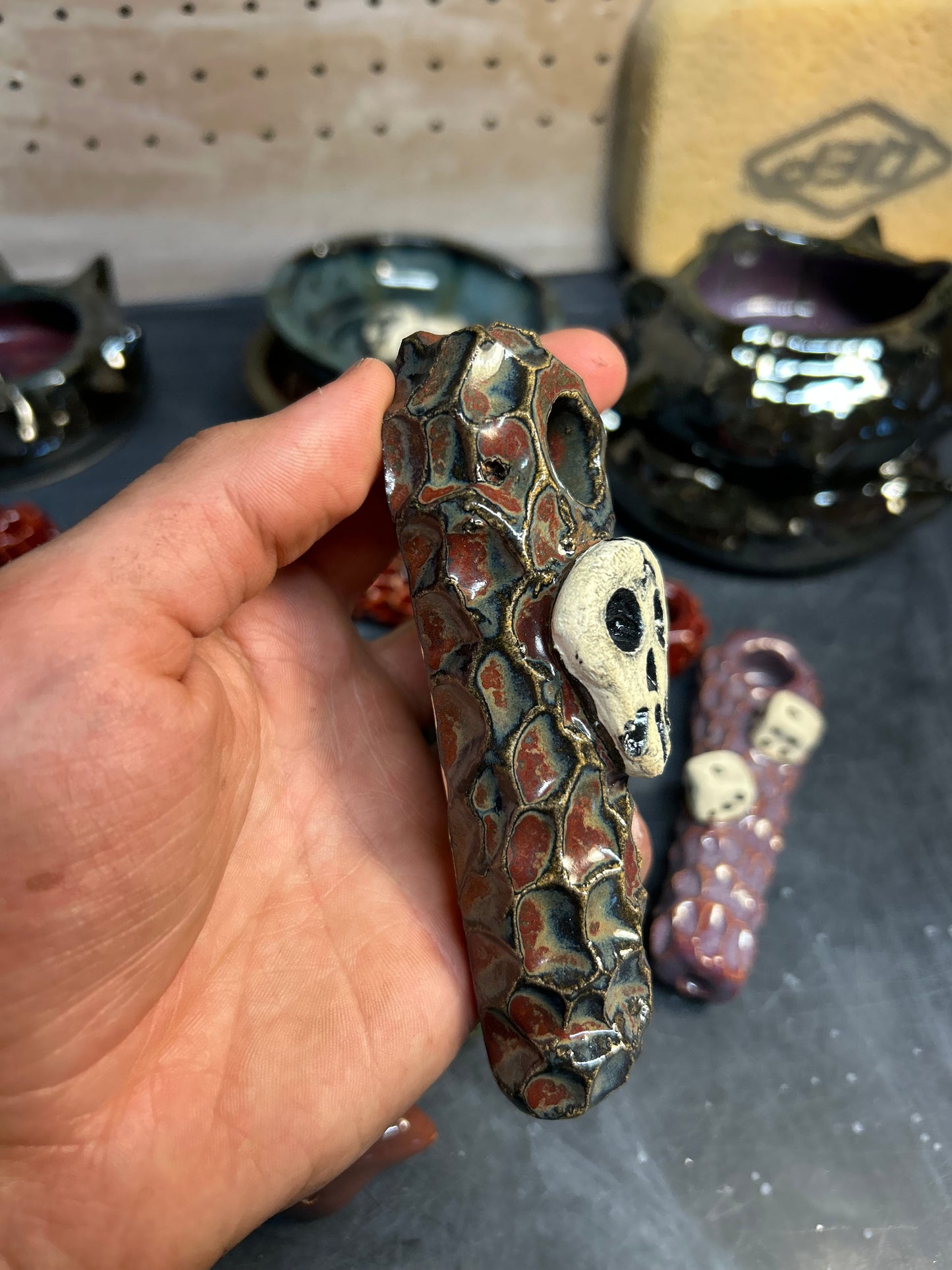 Jasper Skull Pipe