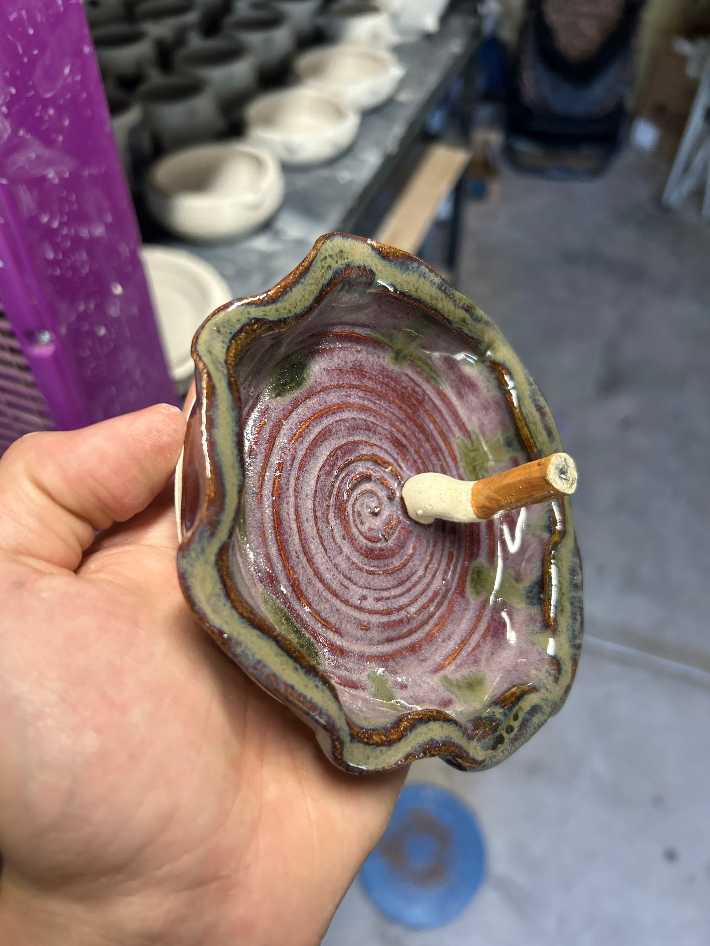 Purple Cig Ashtray