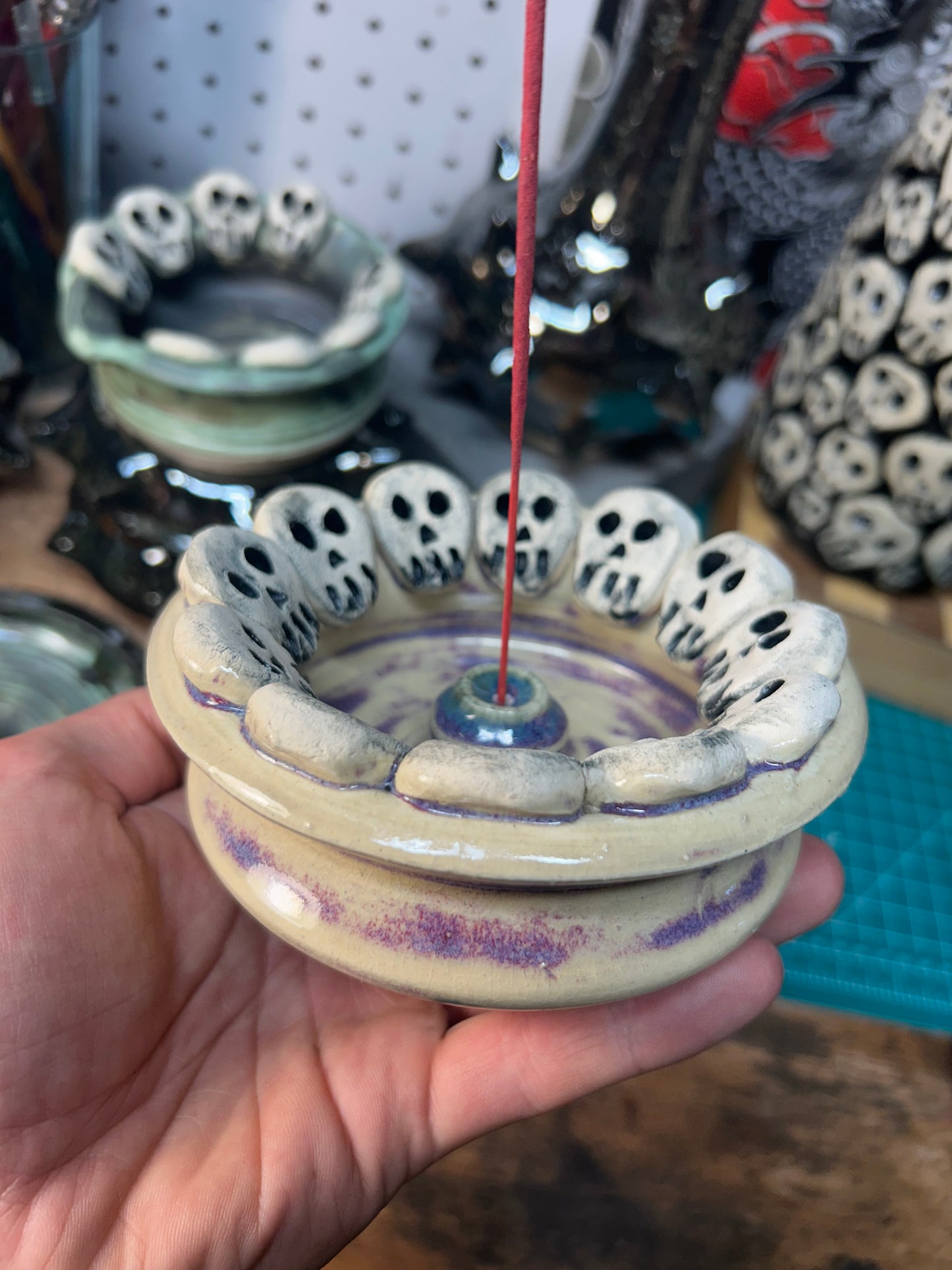 Skull Gala Incense Holder 3