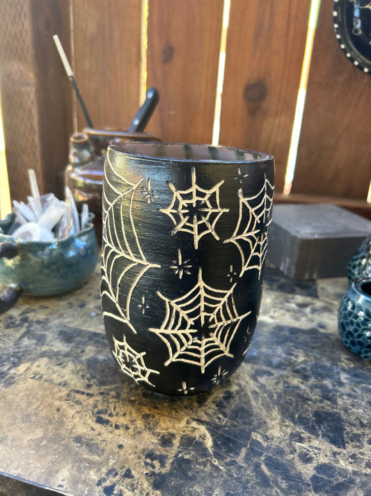 Tall Spiderweb Vase