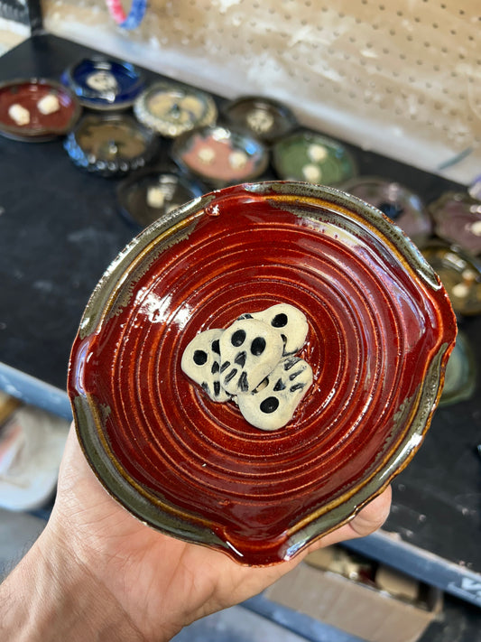 Crimson Skullstack Ashtray