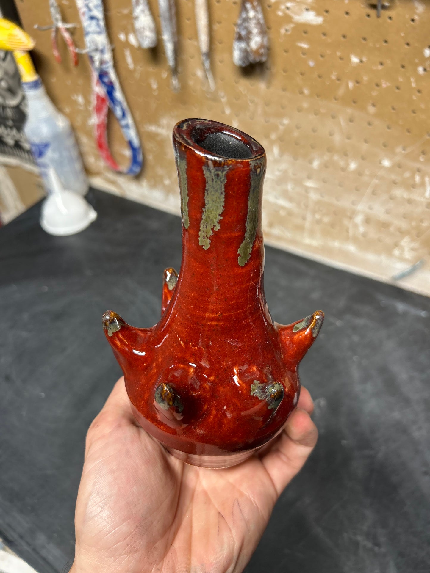 Spiky Red Vase