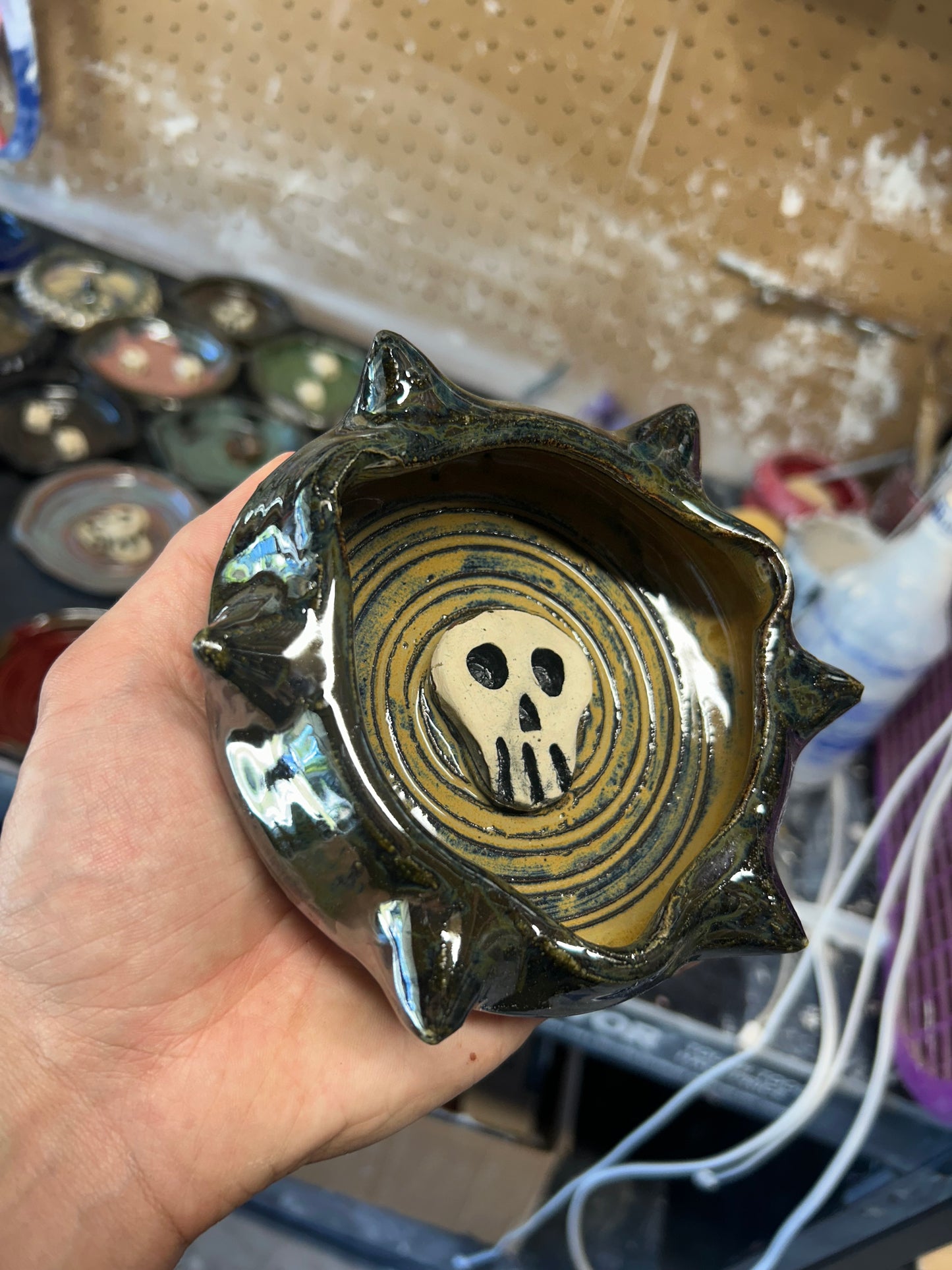 Spiky Skull Ashtray