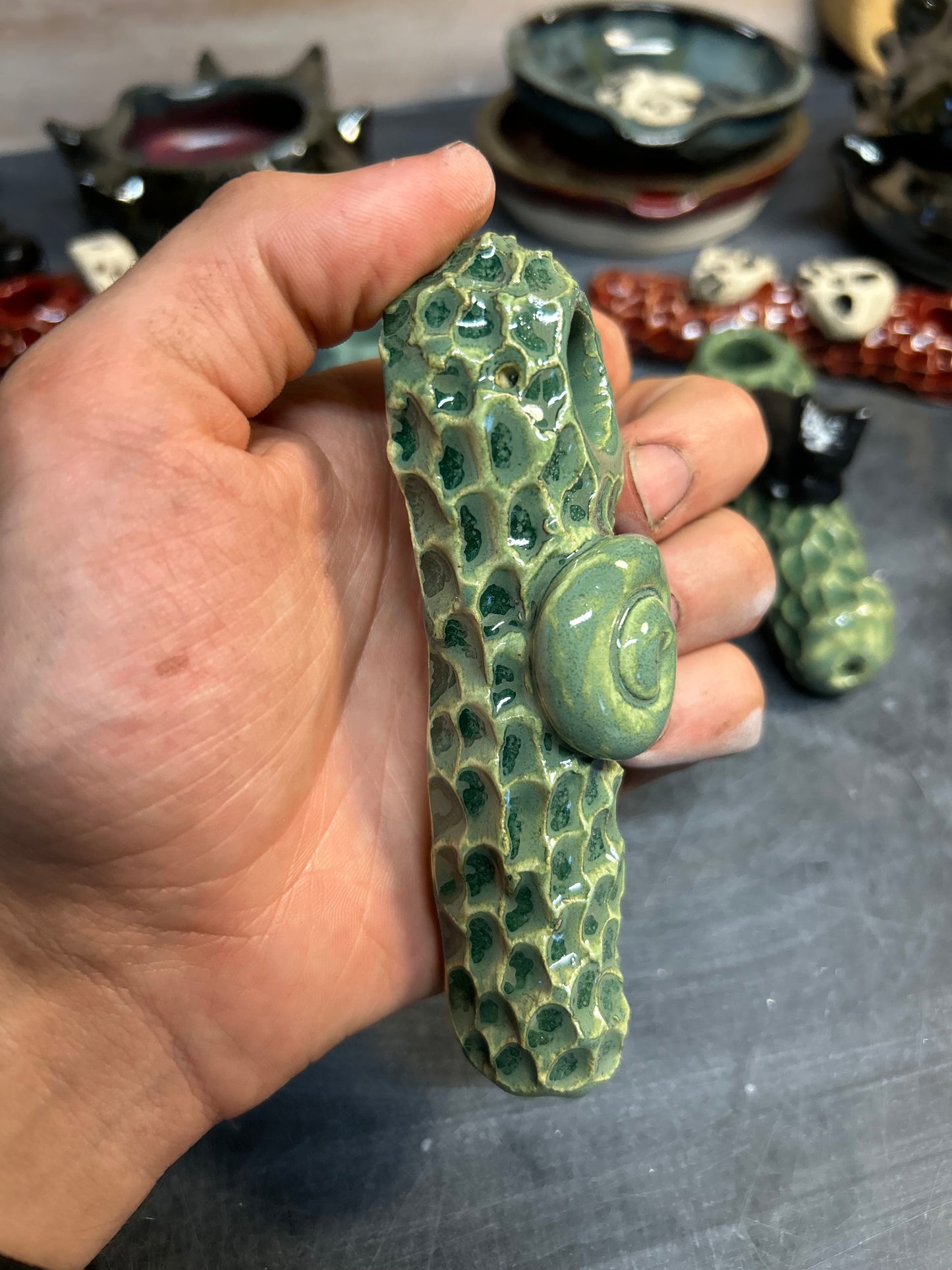 Green Spiral Pipe