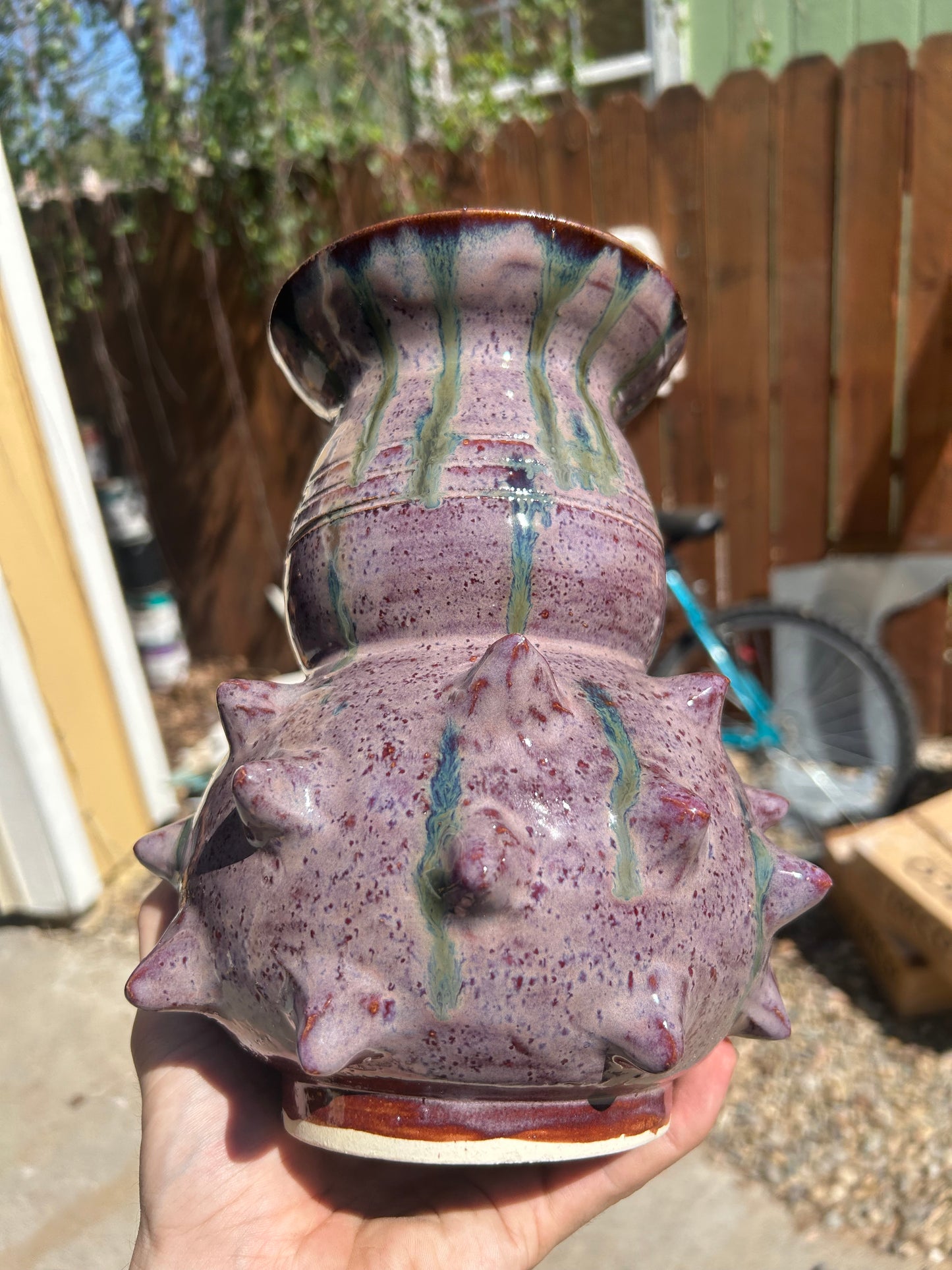 Spiky Merlot Vase
