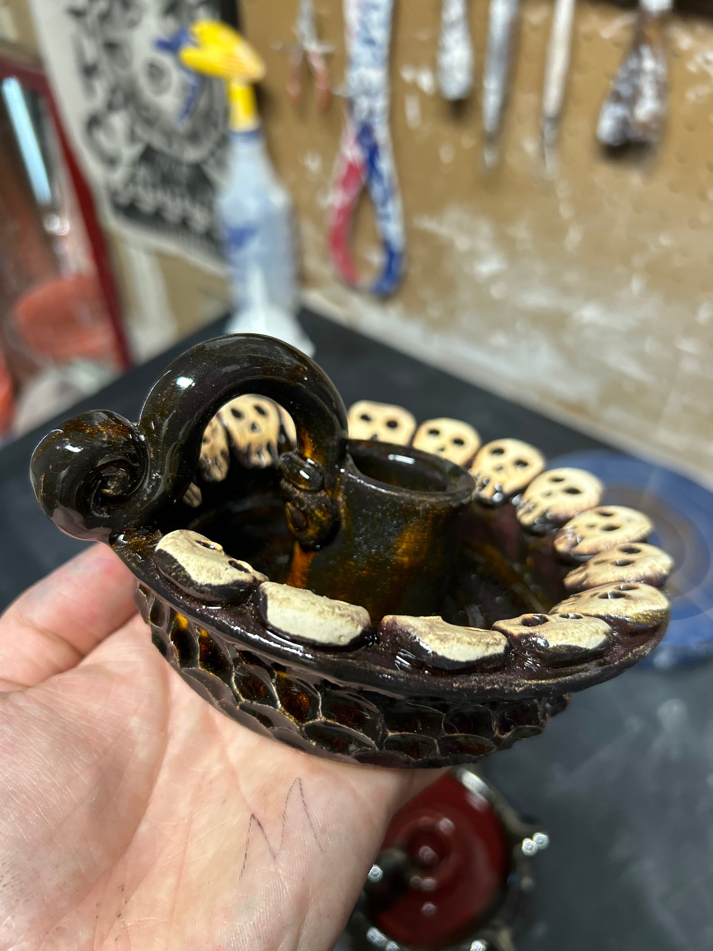 Skull Gala Candleholder