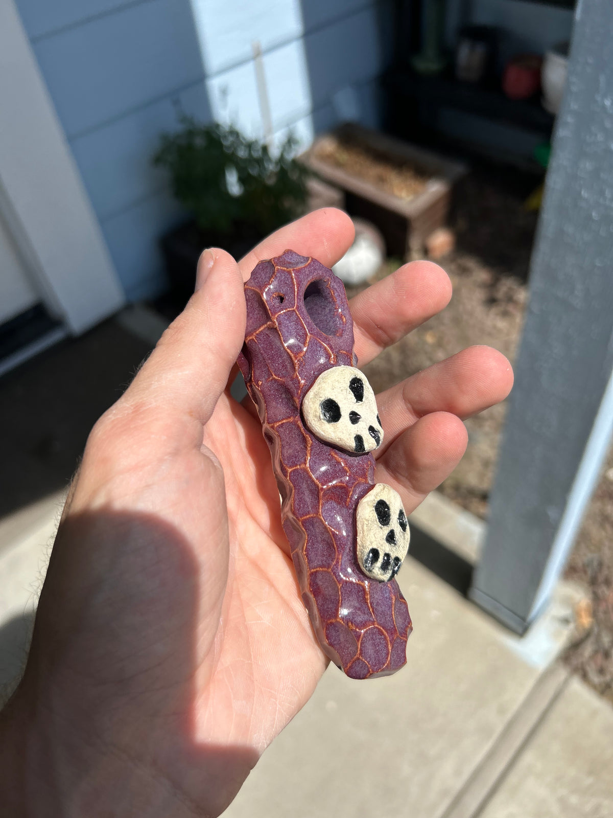 Purple Skull Pipe