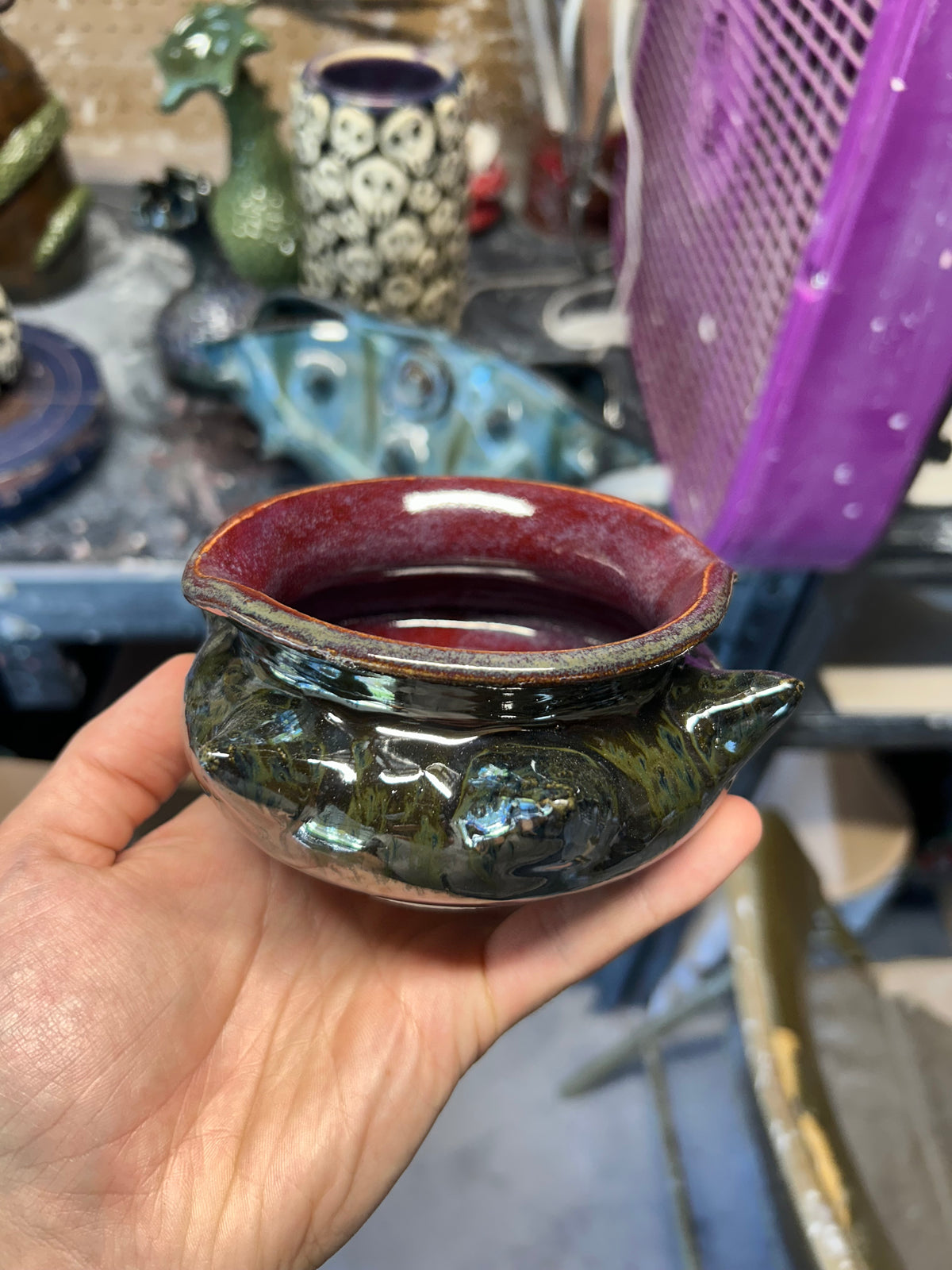 Spiky Magenta Ashtray