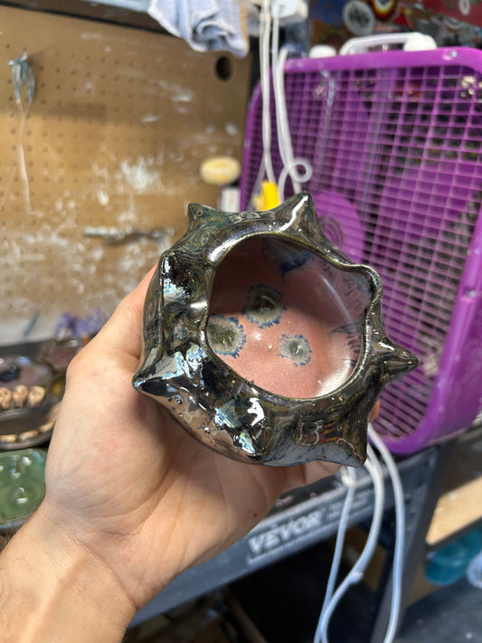 Spiky Pink/Chrome Ashtray