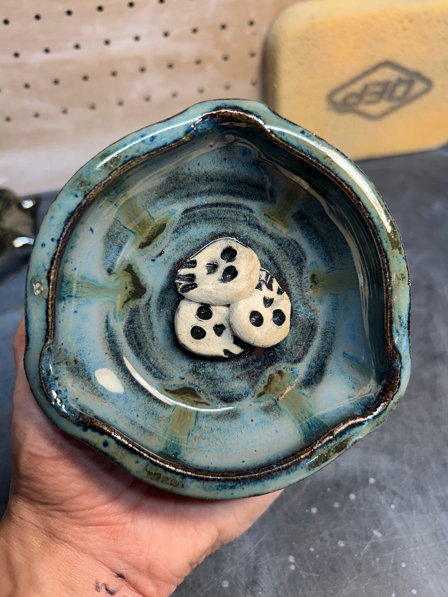Blue Skullstack Ashtray