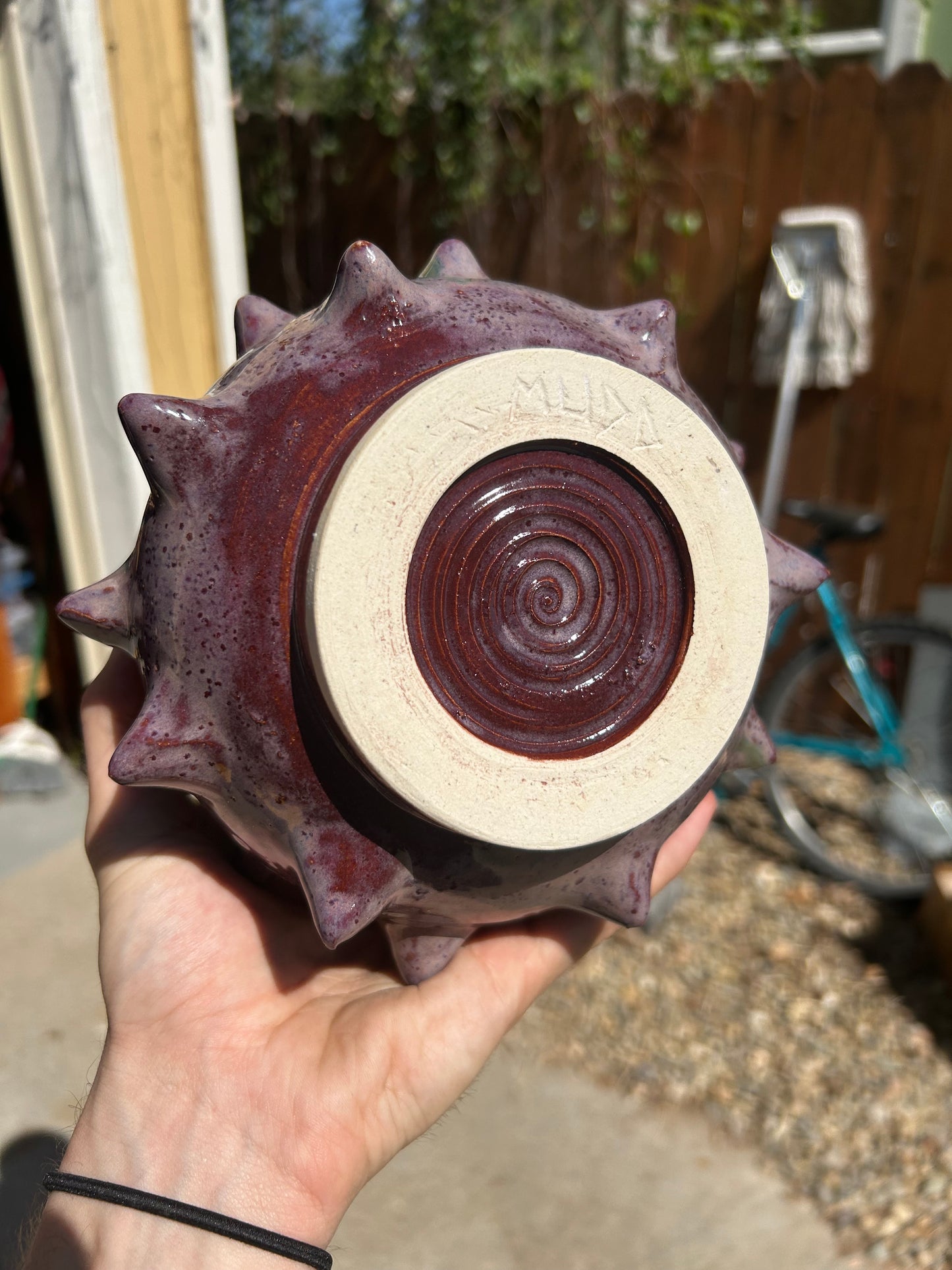 Spiky Merlot Vase