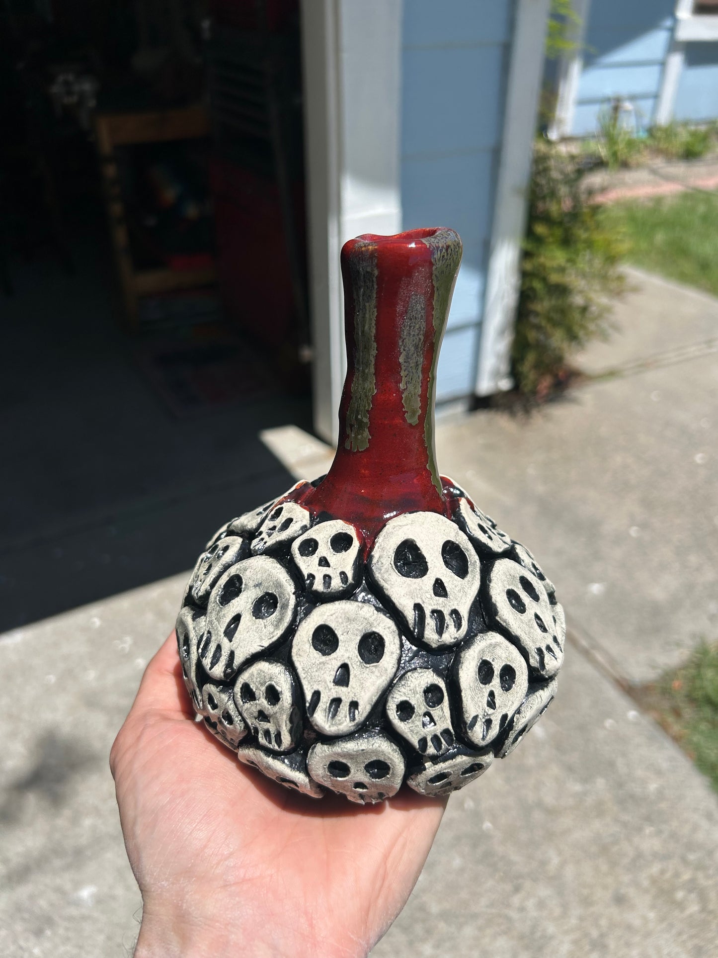 Skull Orb Vase