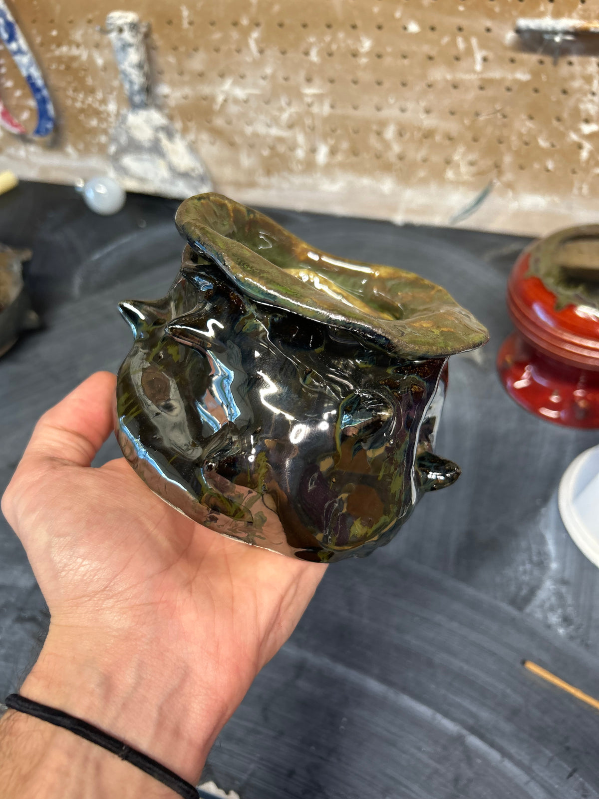 Warped Chrome Pot