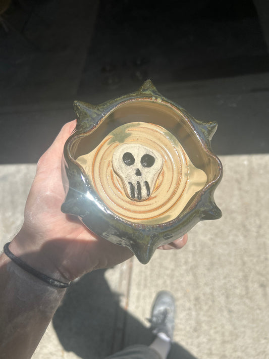 Spiky Skull Ashtray