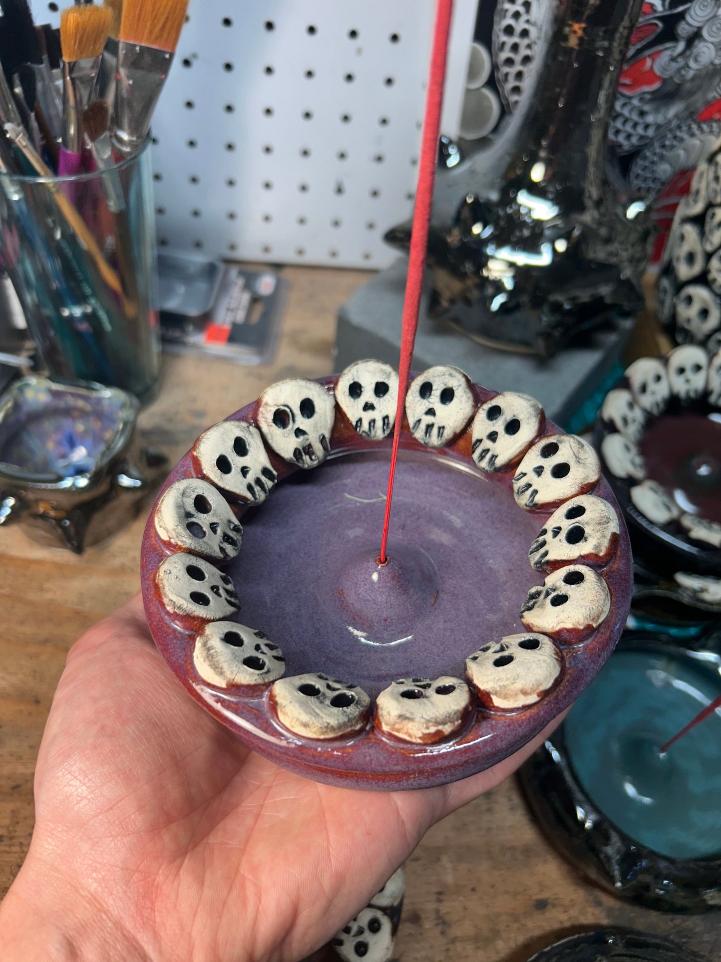 Skull Gala Incense Holder 1