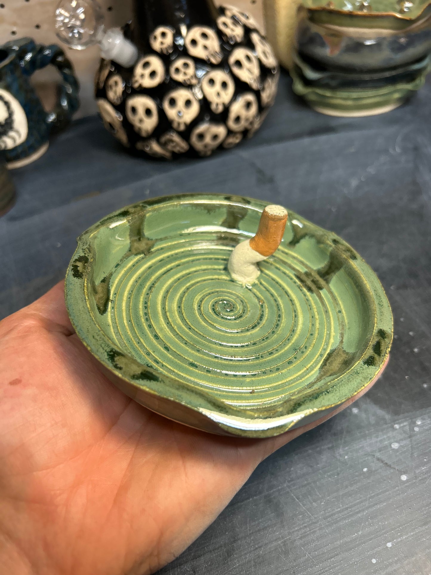 Green Cig Ashtray