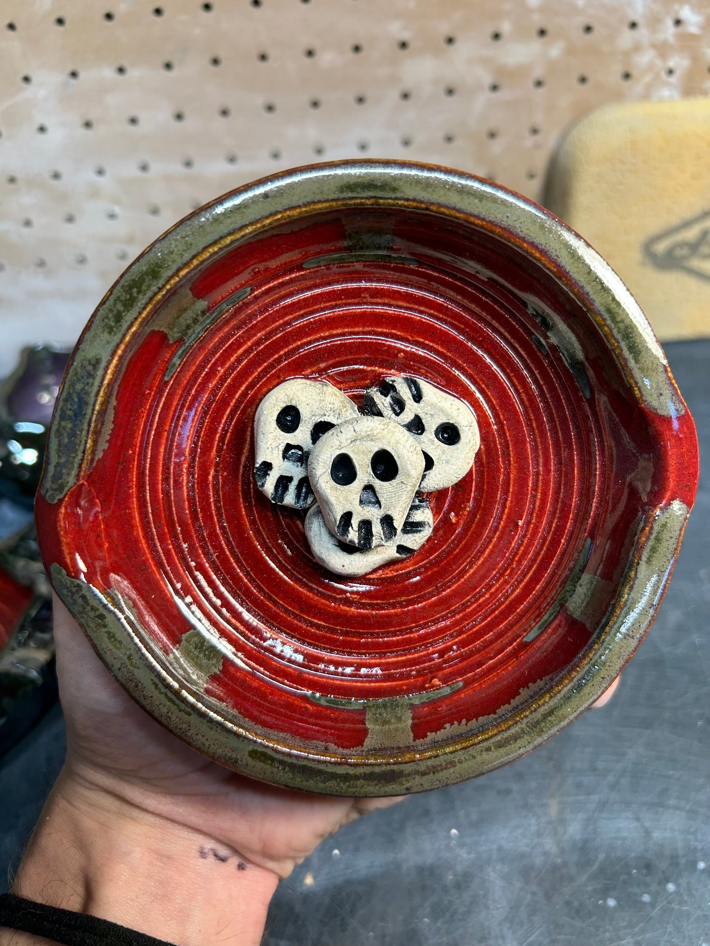 Red Skullstack Ashtray