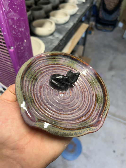 Purple Cat Ashtray