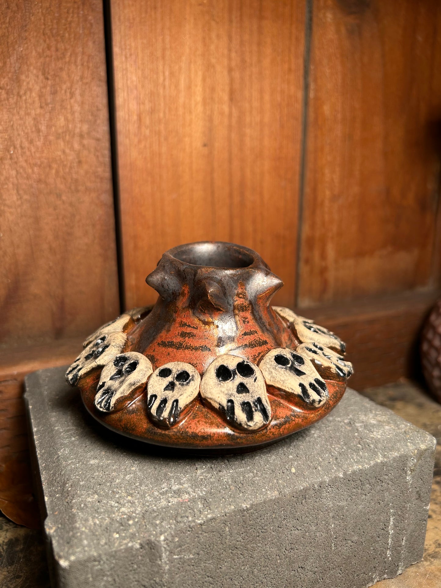 Copper Skull Vessel