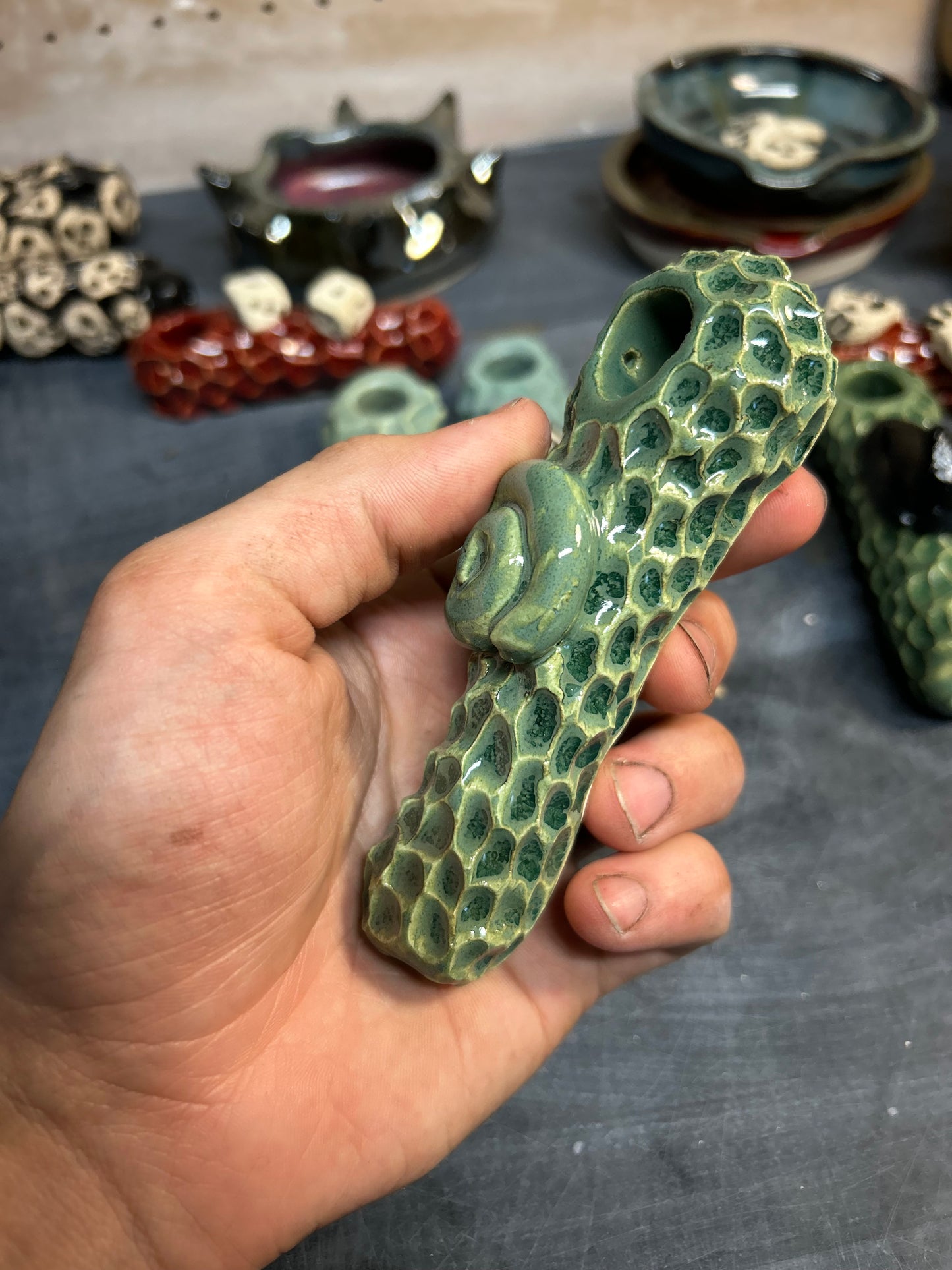 Green Spiral Pipe