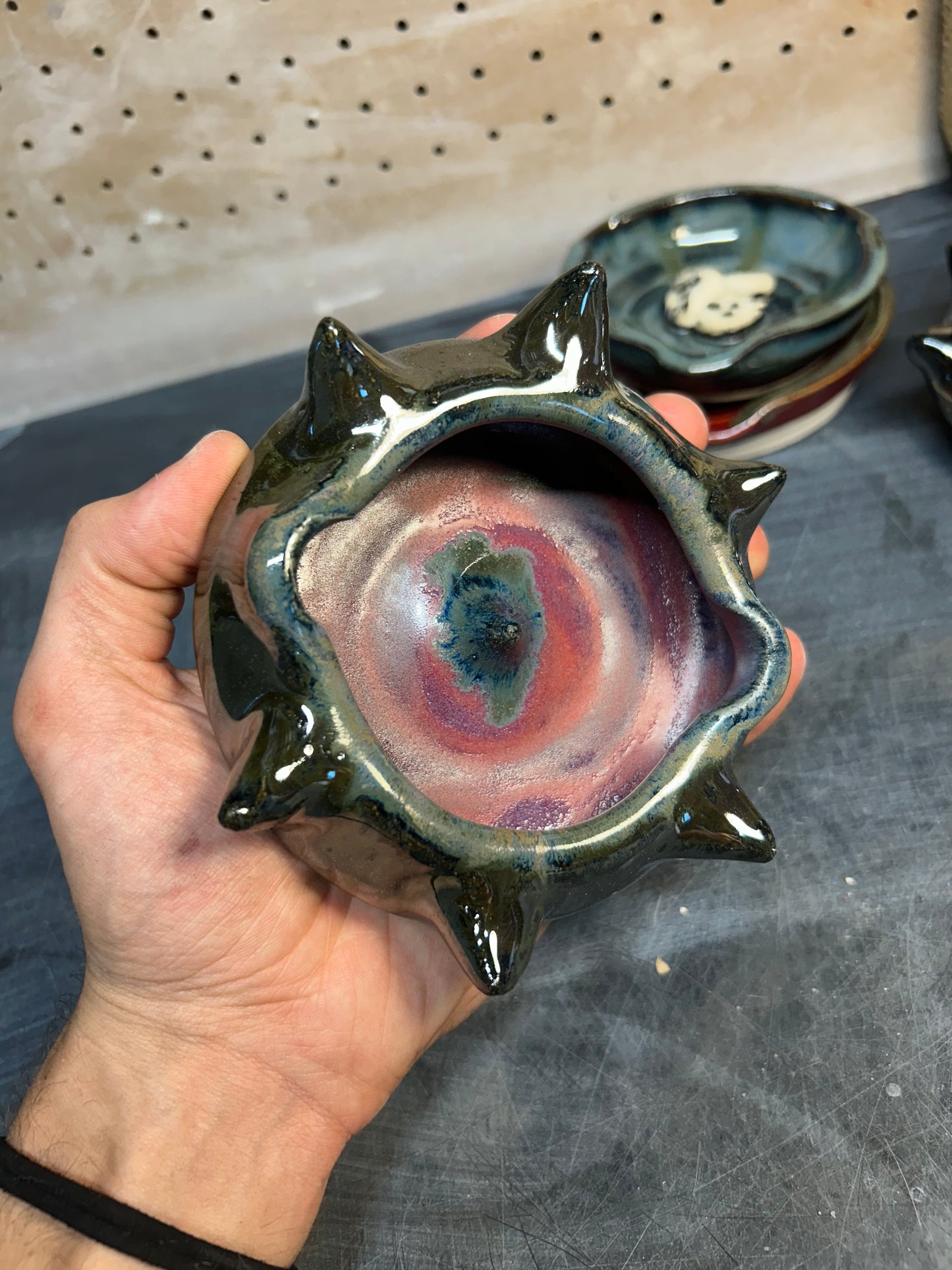 Spiky Magenta Ashtray