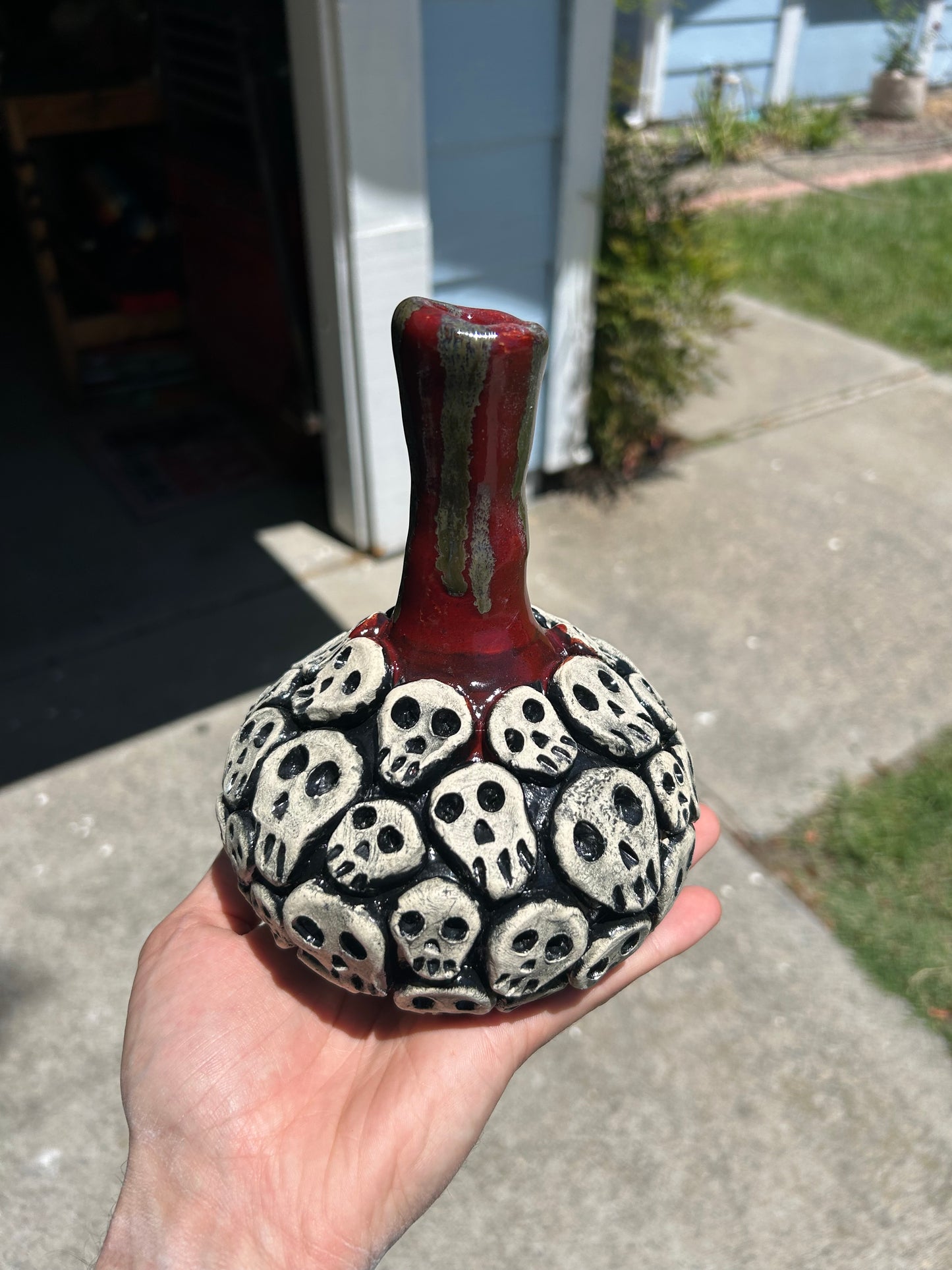 Skull Orb Vase