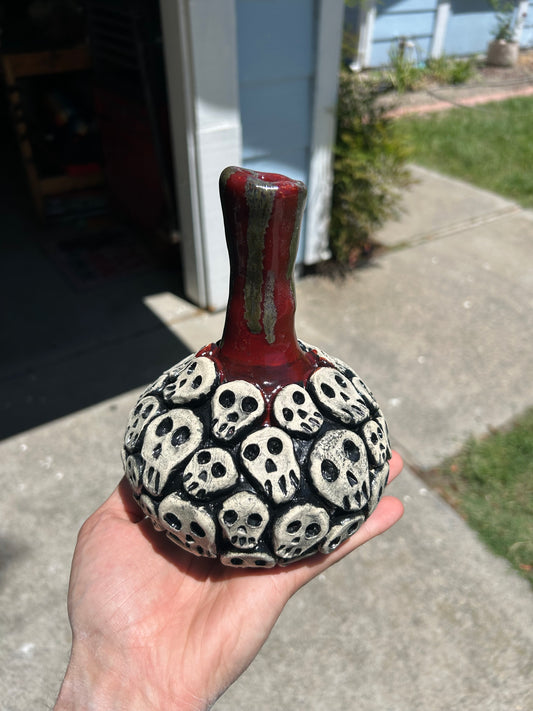 Skull Orb Vase