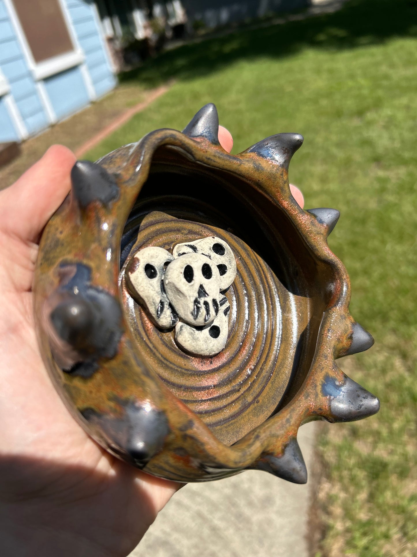 Copper Skull Stack Ashtray