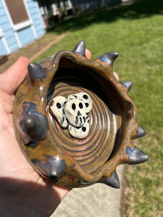 Copper Skull Stack Ashtray