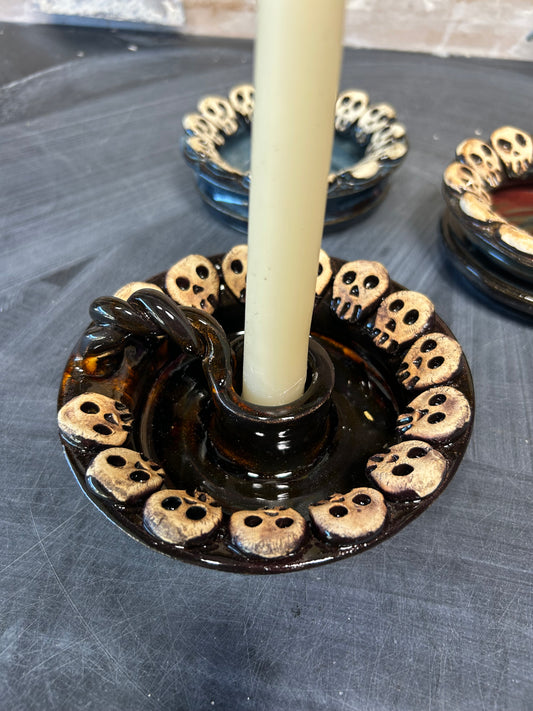 Skull Gala Candleholder