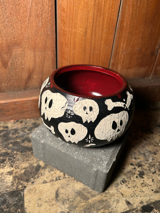Bones n Flames Planter