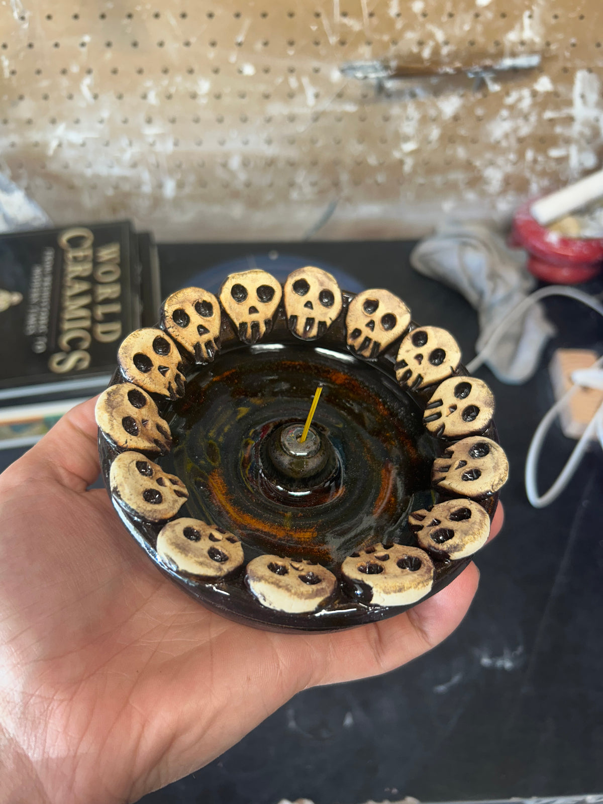 Skull Gala Incense Holder 3