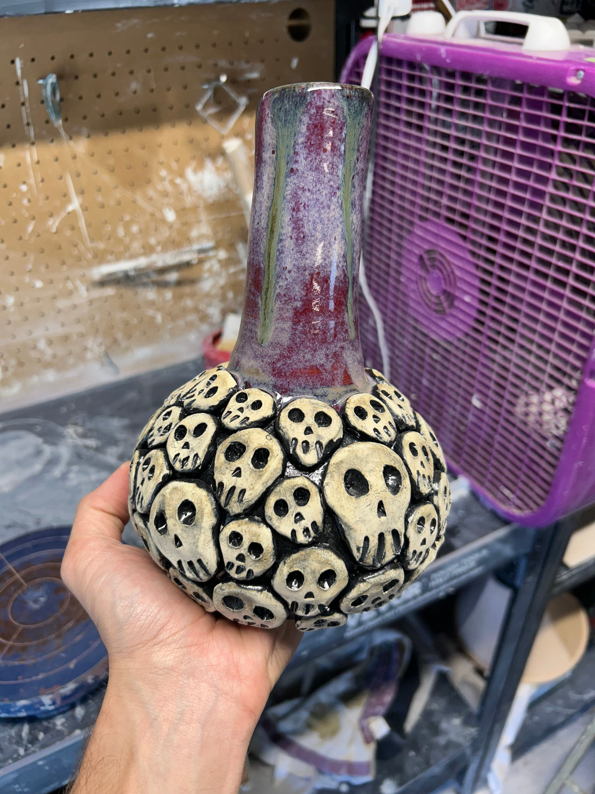 Skull Orb Vase