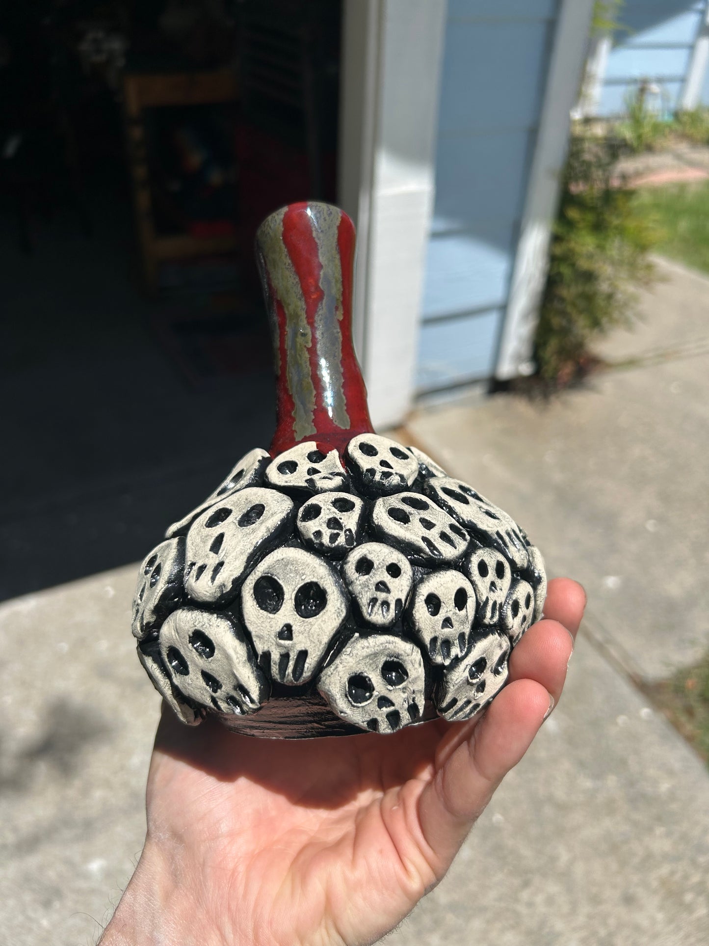 Skull Orb Vase