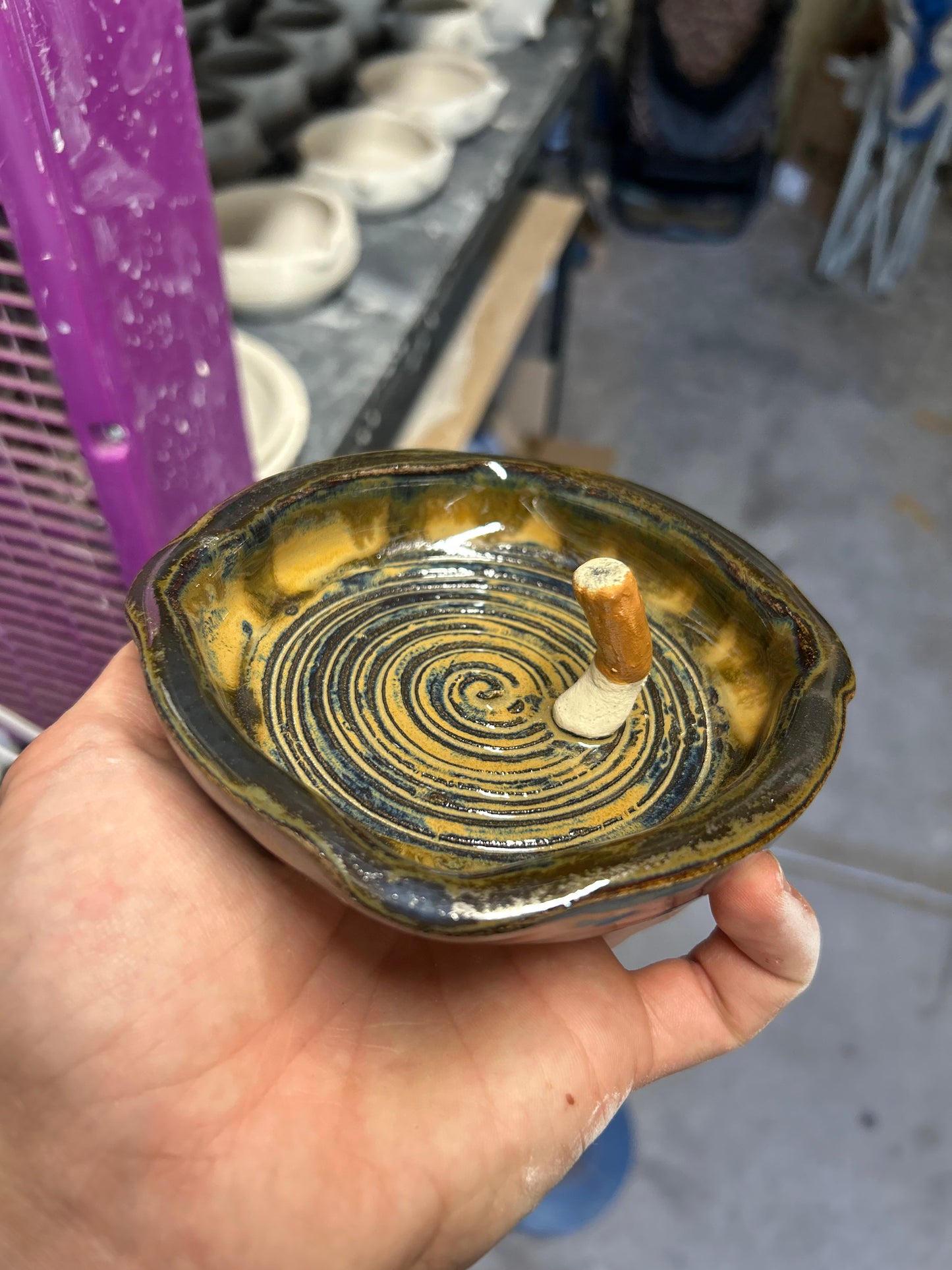 Tiger’s Eye Cig Ashtray