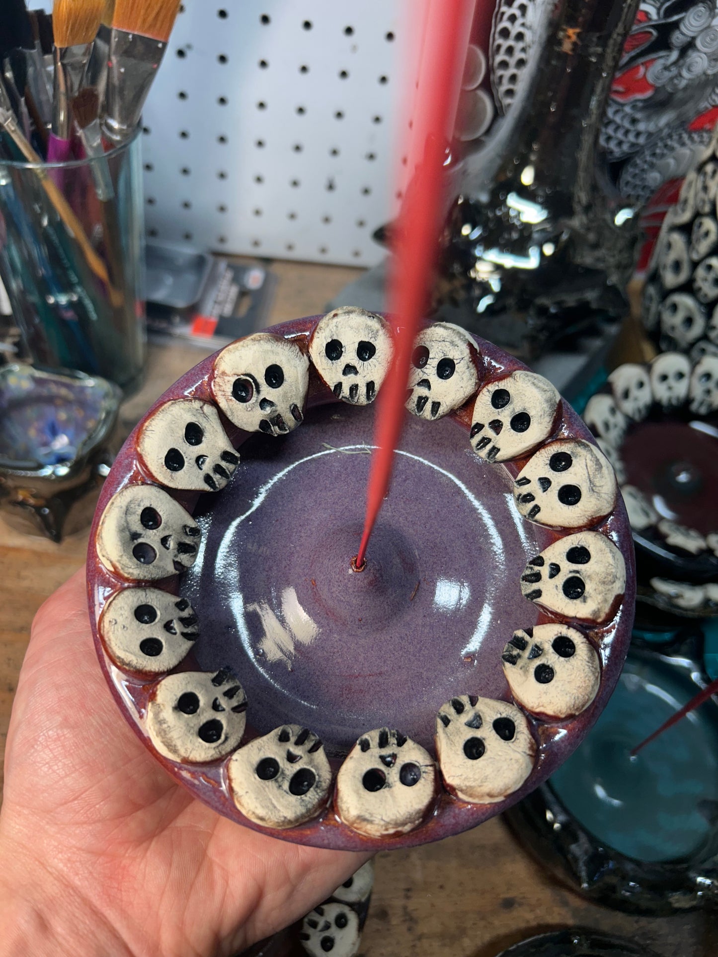 Skull Gala Incense Holder 1